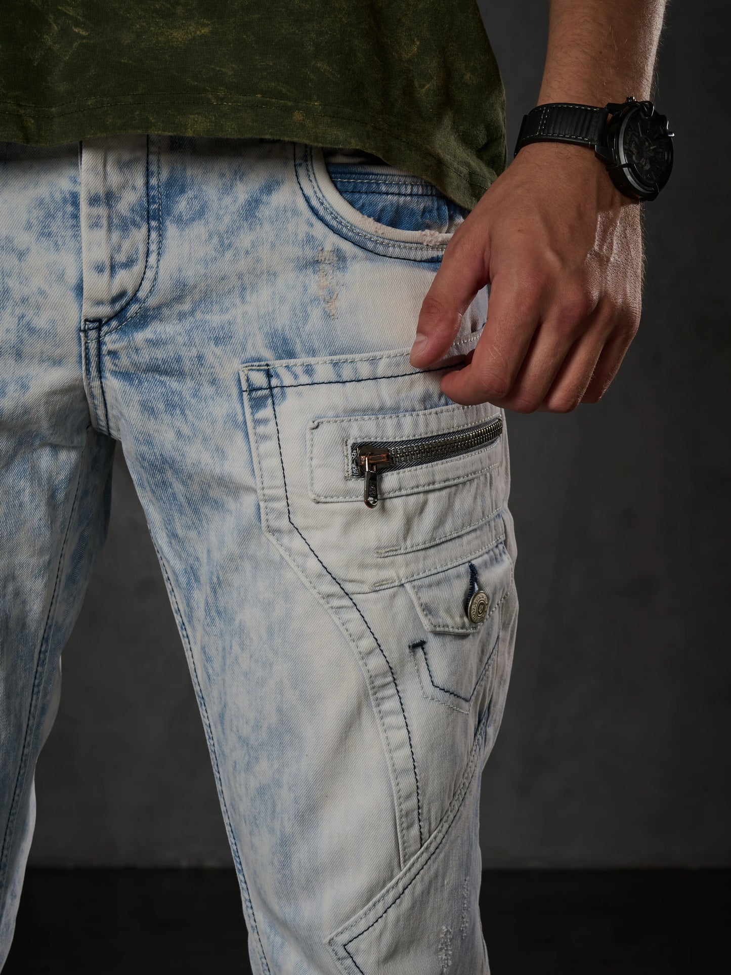 Cipo &amp; Baxx FLEMING Men's Jeans Denim CD272