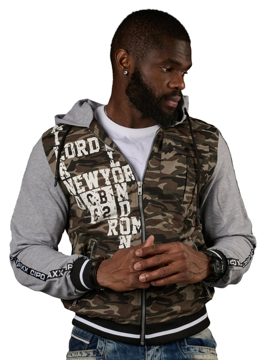 Cipo &amp; Baxx DIPRO Men's Jacket Vest Denim Hoodie CJ215