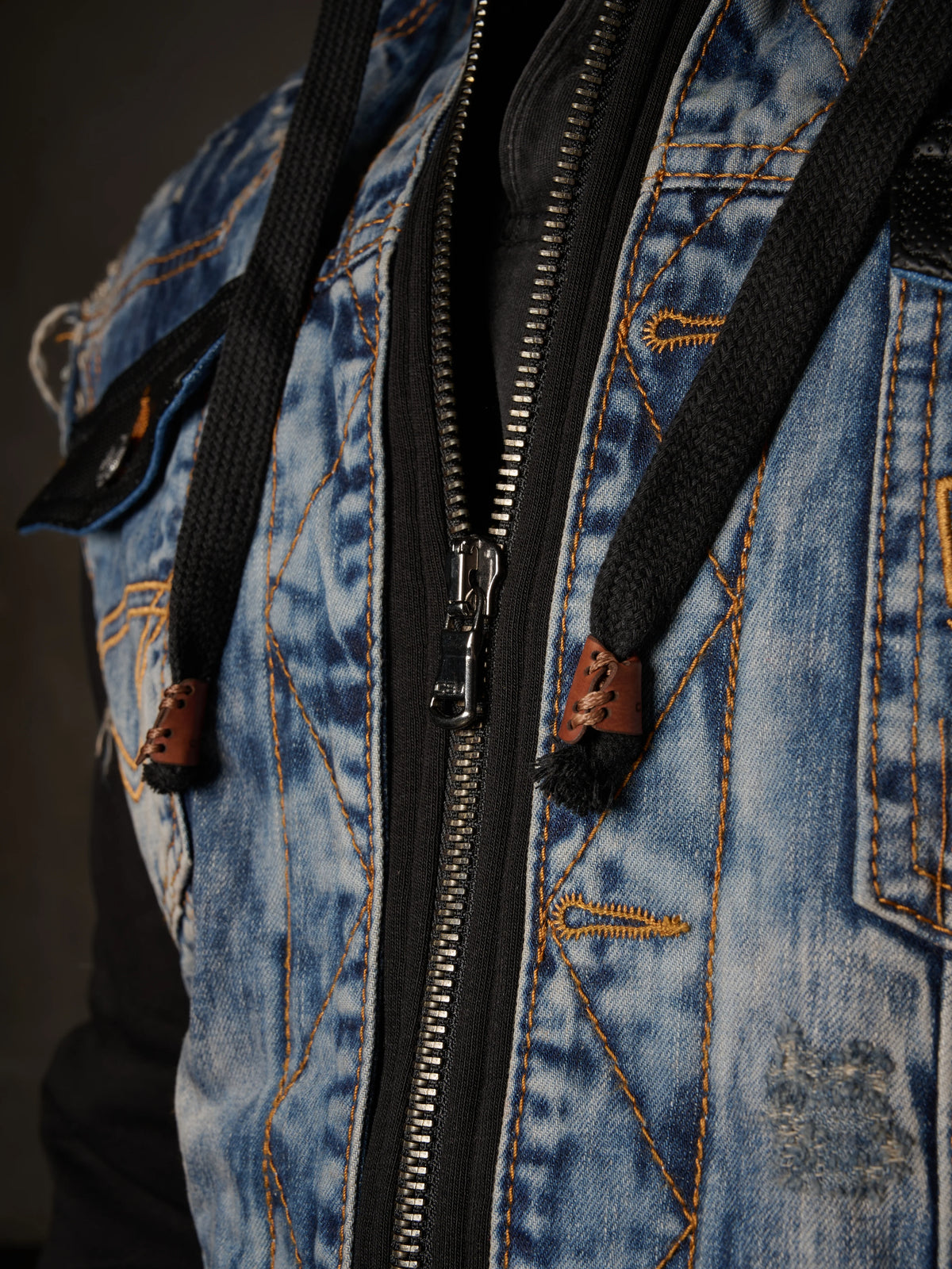 Cipo & Baxx HARTFORD Herren Jeans Jacke Weste Denim Hoodie CJ309