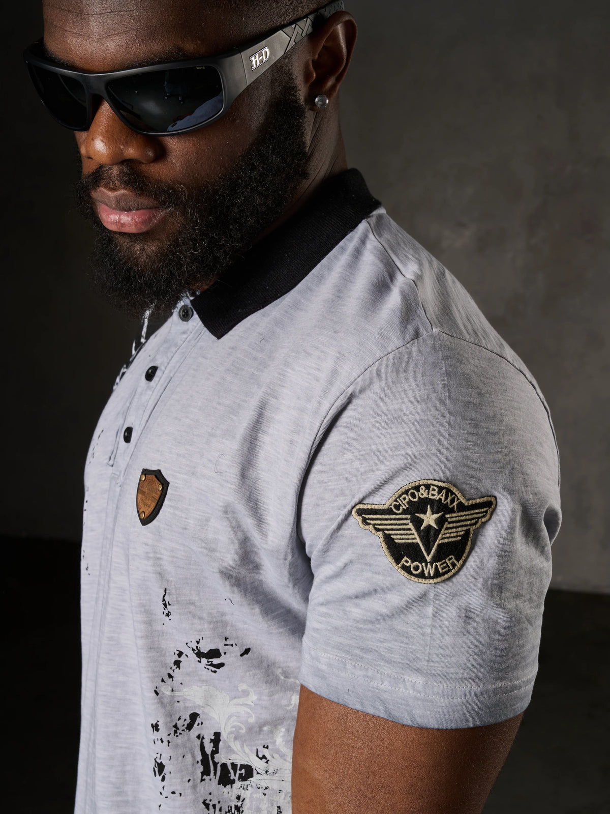 Cipo &amp; Baxx WESTCOAST black Men's Polo T-Shirt CT381