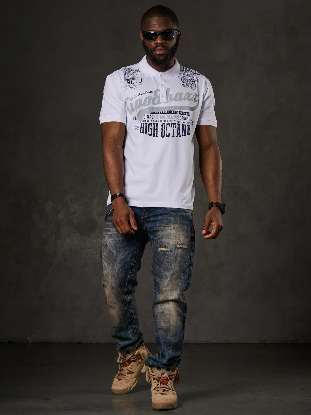 Cipo &amp; Baxx WESTCOAST black Men's Polo T-Shirt CT381