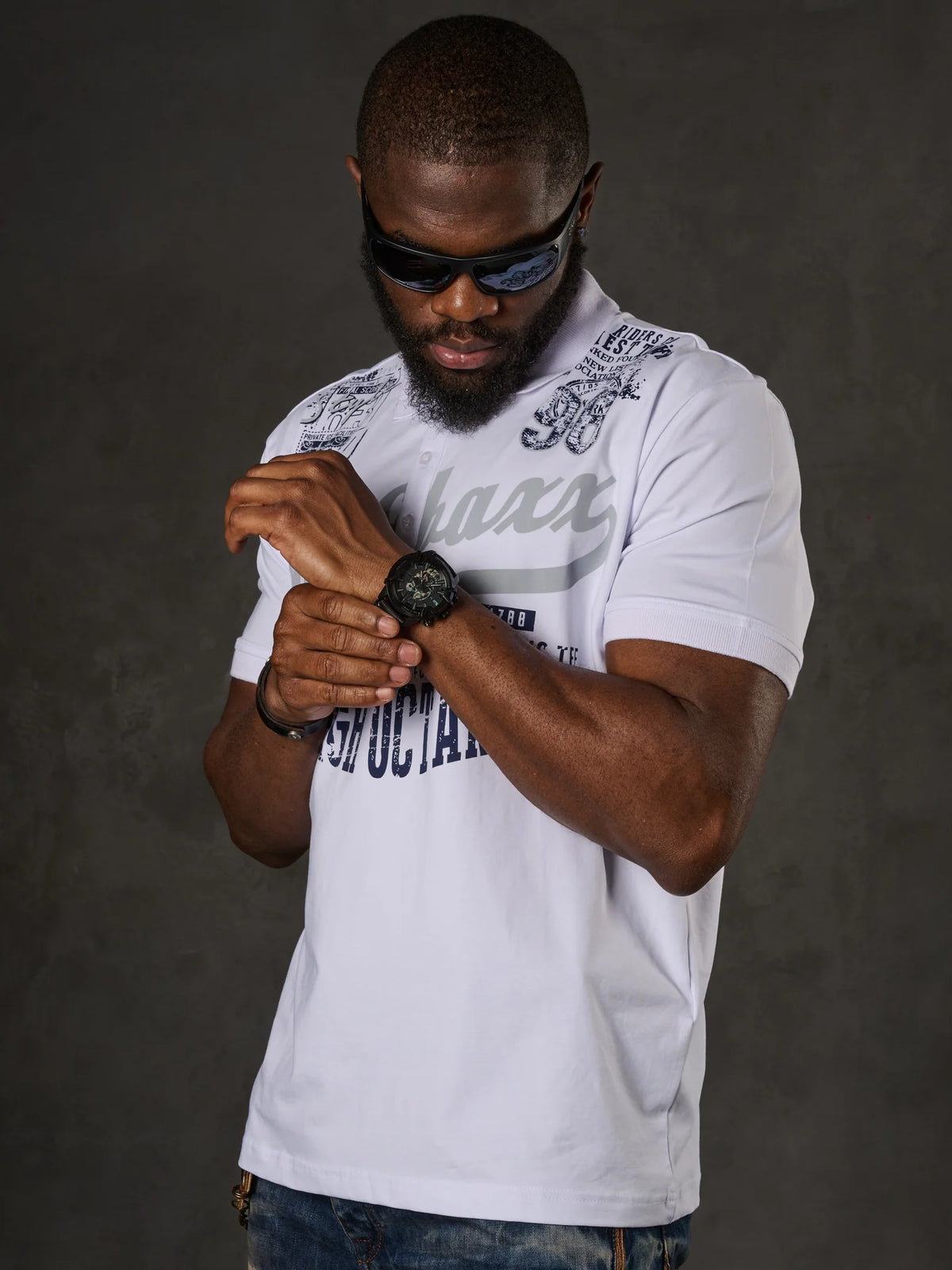 Cipo &amp; Baxx WESTCOAST black Men's Polo T-Shirt CT381