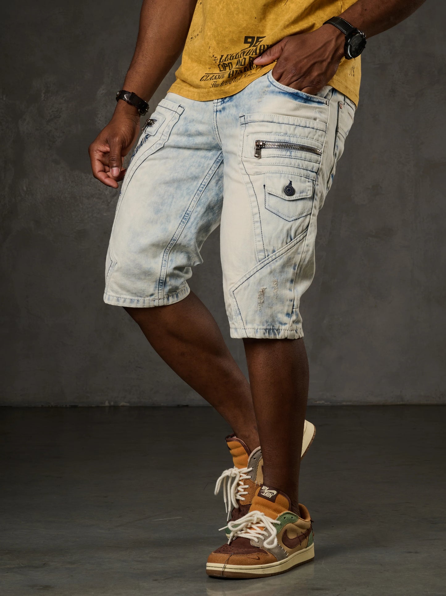 Cipo &amp; Baxx LOUIS men's short jeans denim CK131