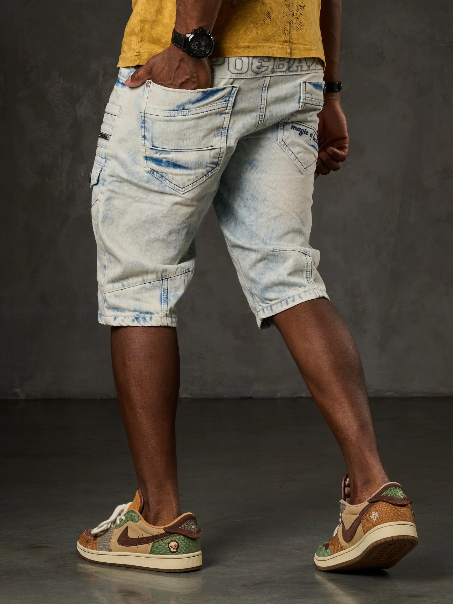 Cipo &amp; Baxx LOUIS men's short jeans denim CK131
