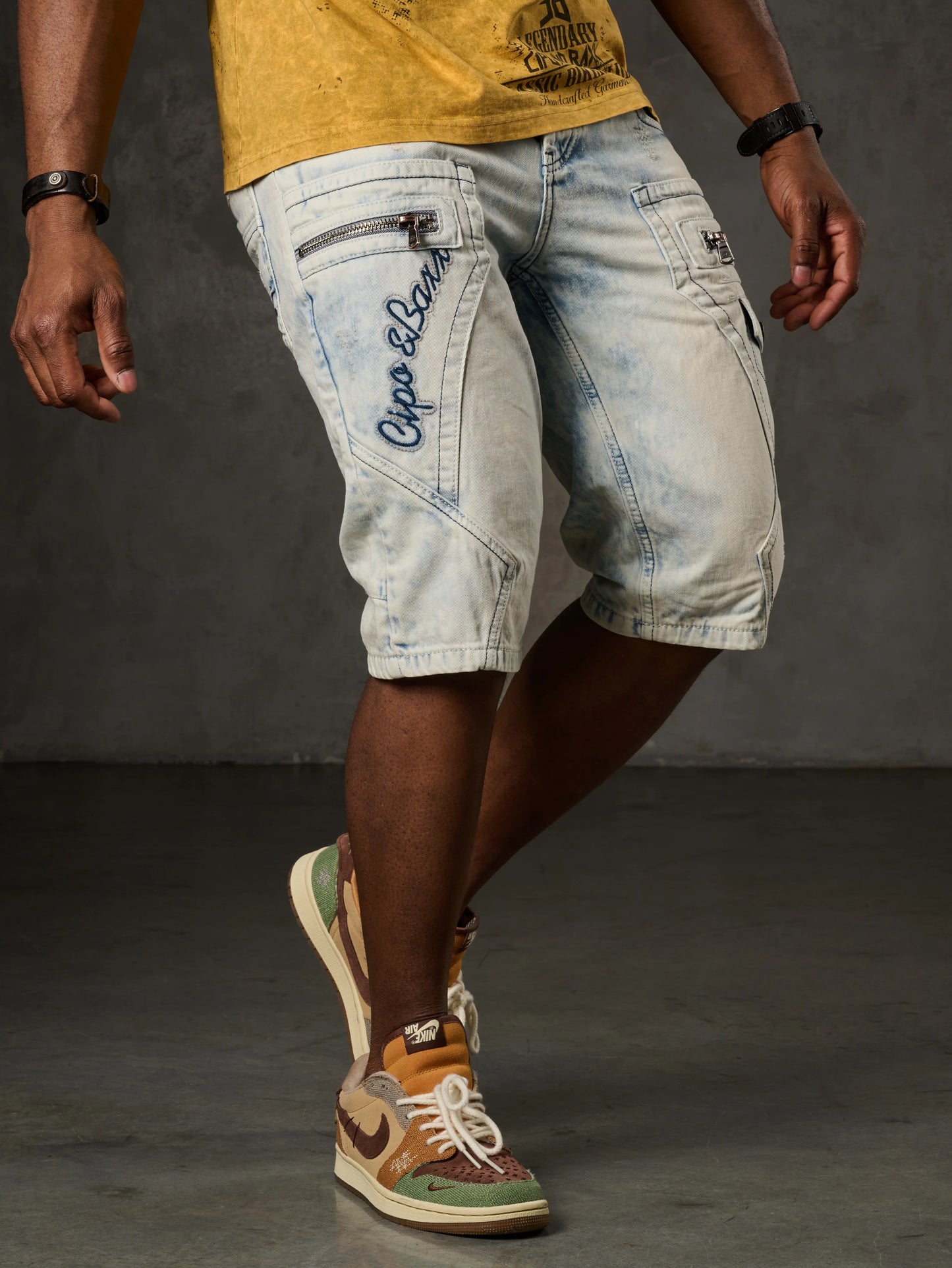 Cipo &amp; Baxx LOUIS men's short jeans denim CK131