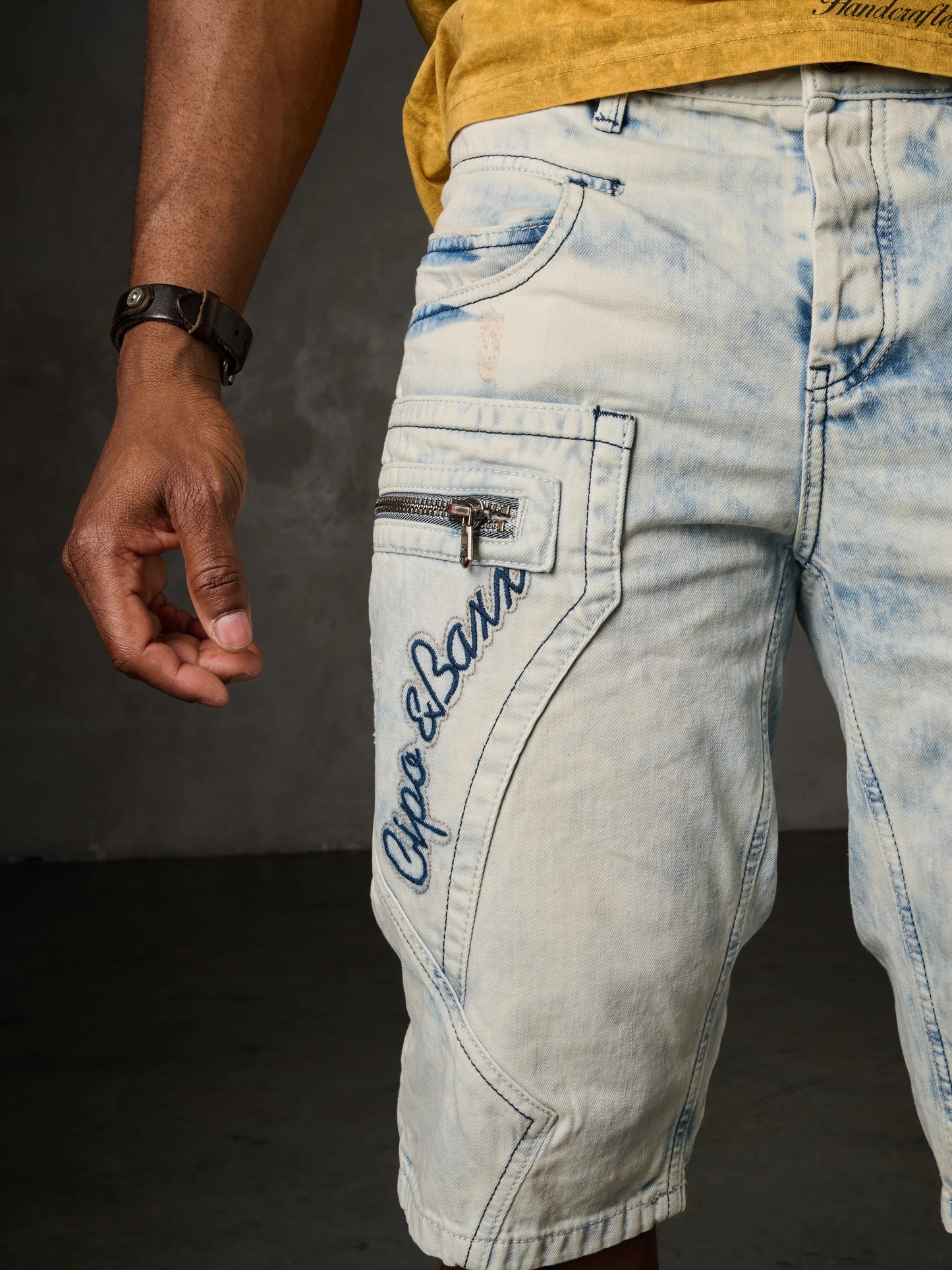 Cipo &amp; Baxx LOUIS men's short jeans denim CK131