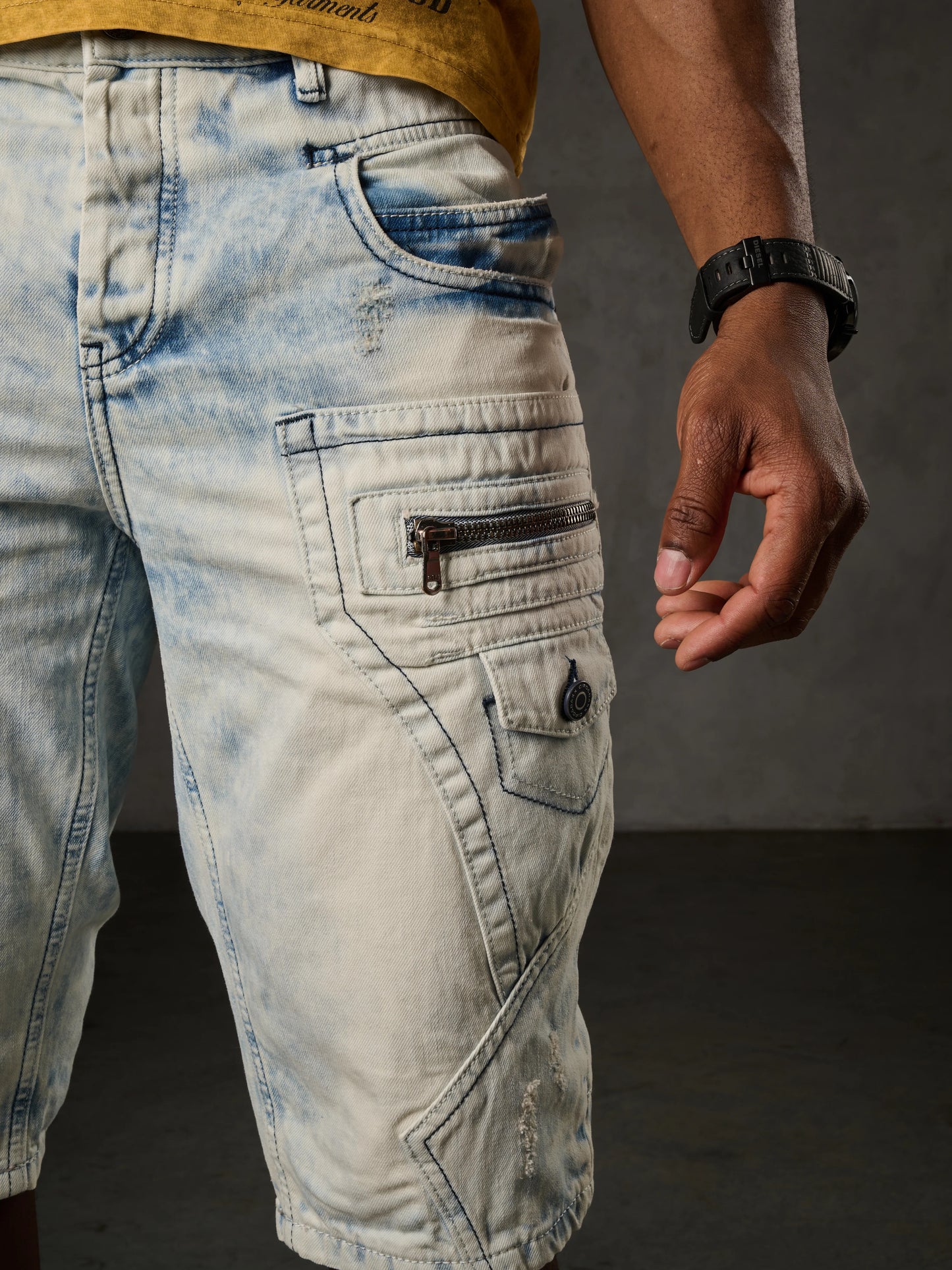 Cipo &amp; Baxx LOUIS men's short jeans denim CK131