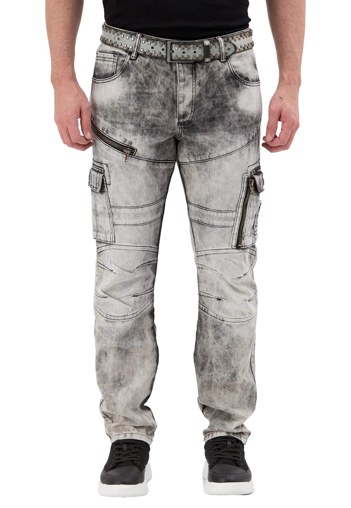 Cipo & Baxx TROY Herren cargo grau  Jeans Denim CD679
