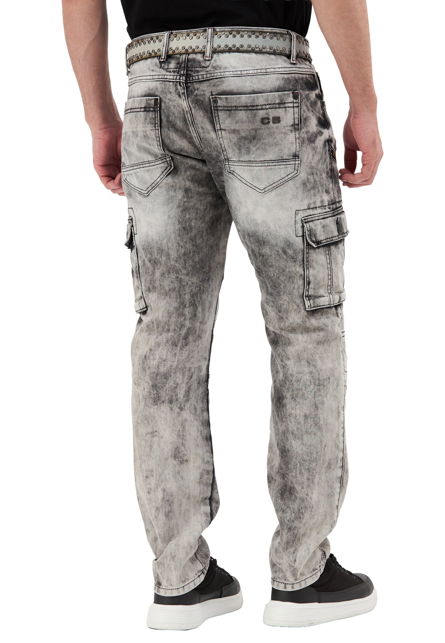 Cipo & Baxx TROY Herren cargo grau  Jeans Denim CD679