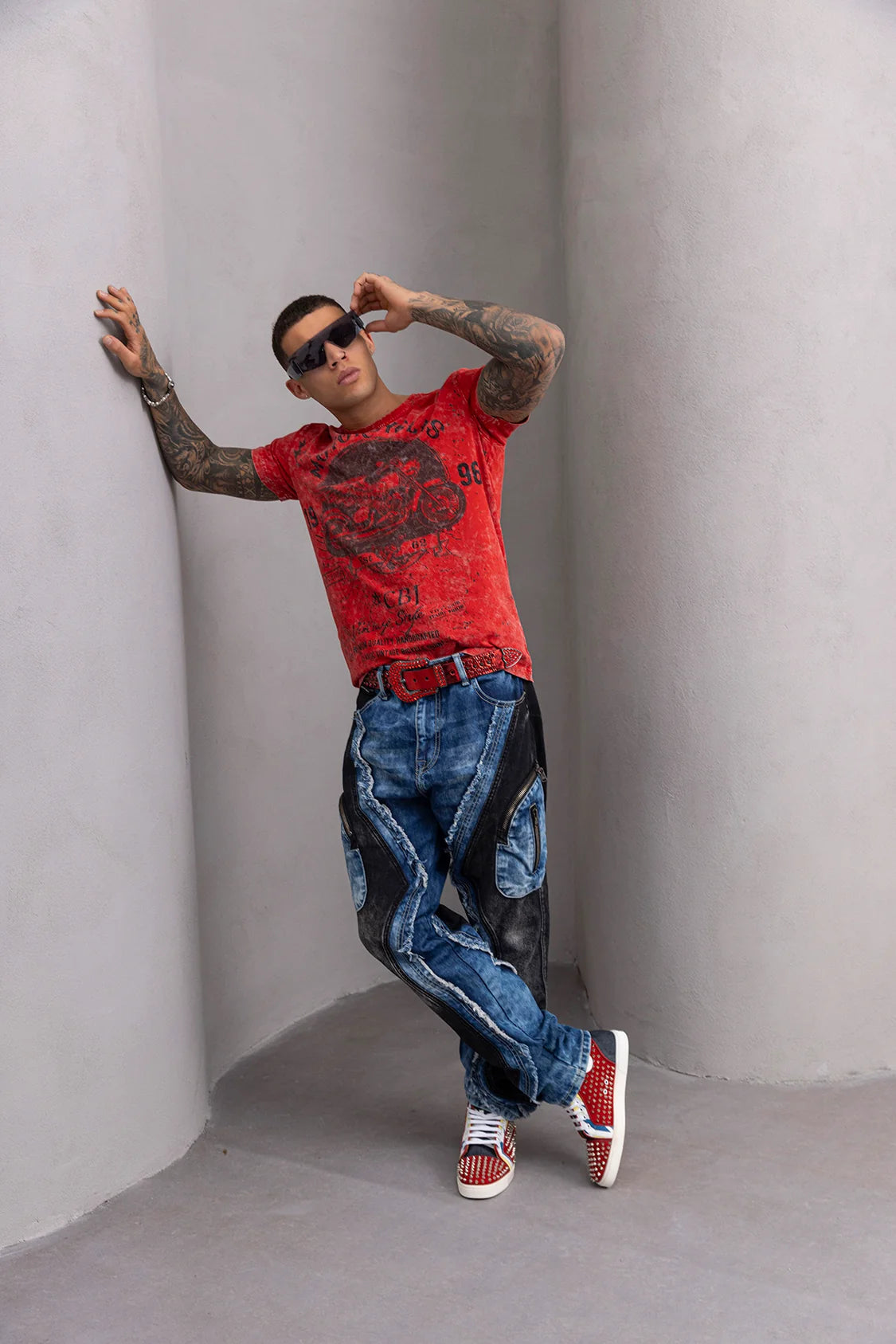 Cipo & Baxx BULLY Herren Cargo Loose‑Fit Jeans Denim CD909 - Persvision