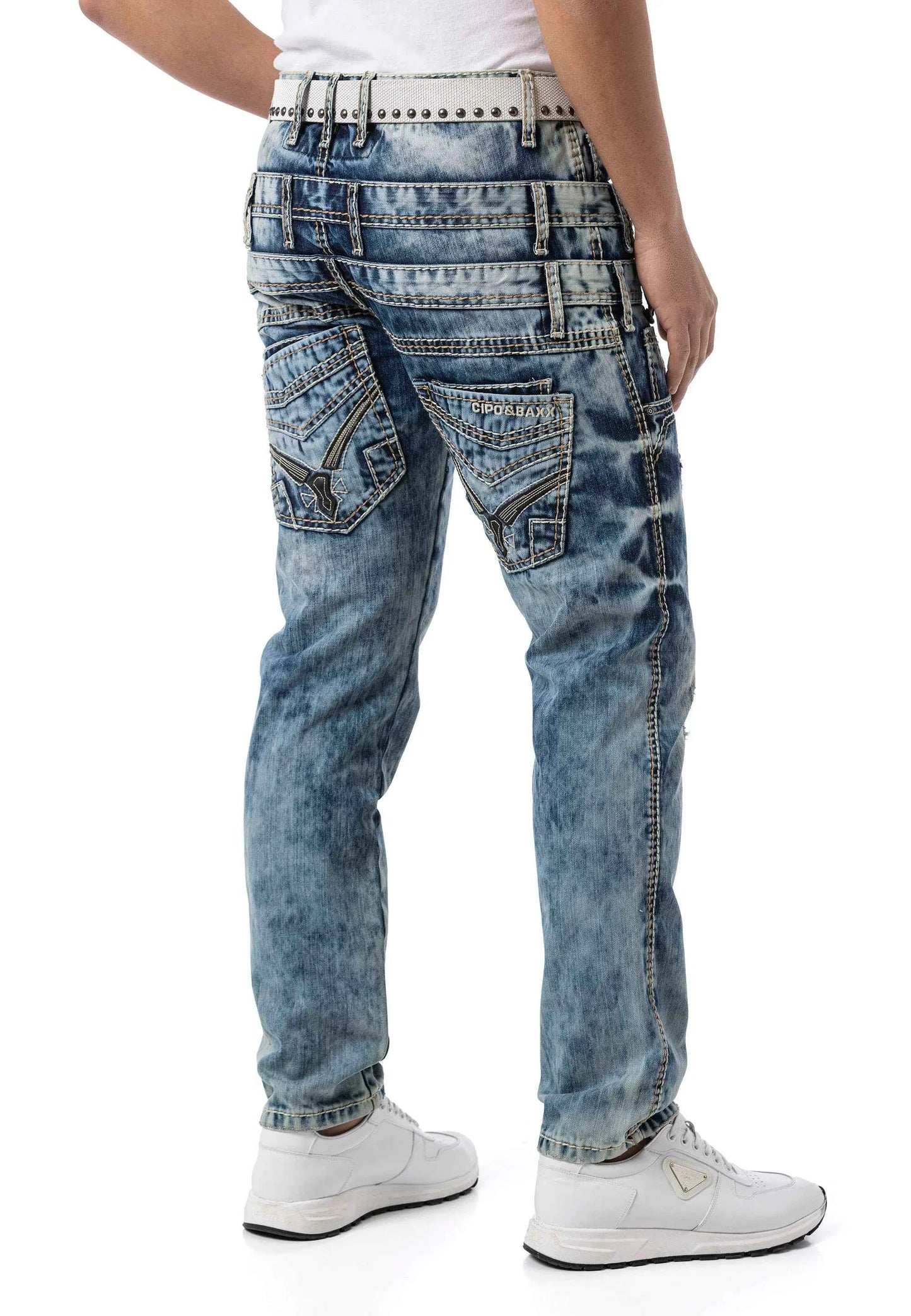 Cipo & Baxx DIA Herren Straight‑Fit Jeans Denim CD910