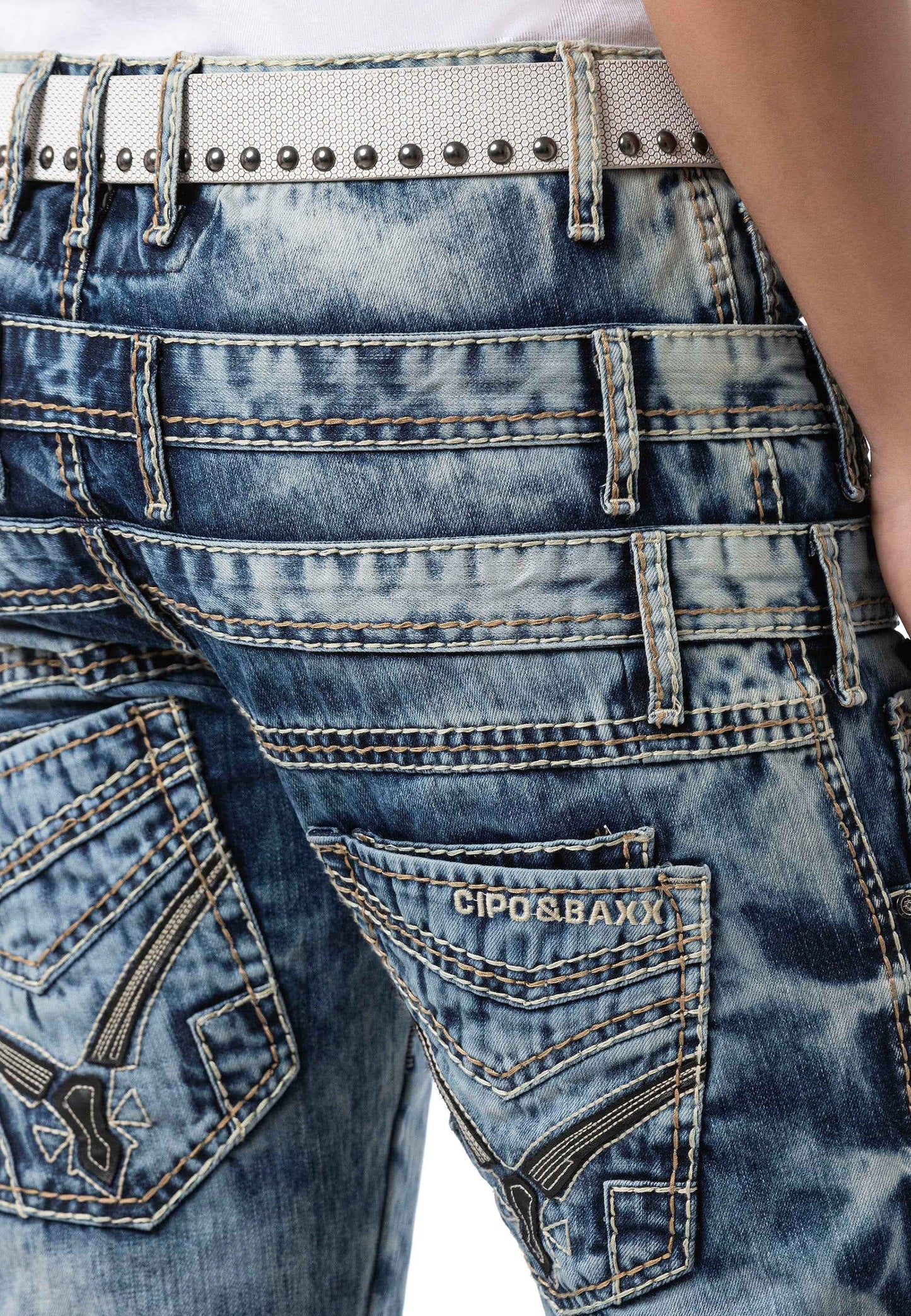 Cipo & Baxx DIA Herren Straight‑Fit Jeans Denim CD910