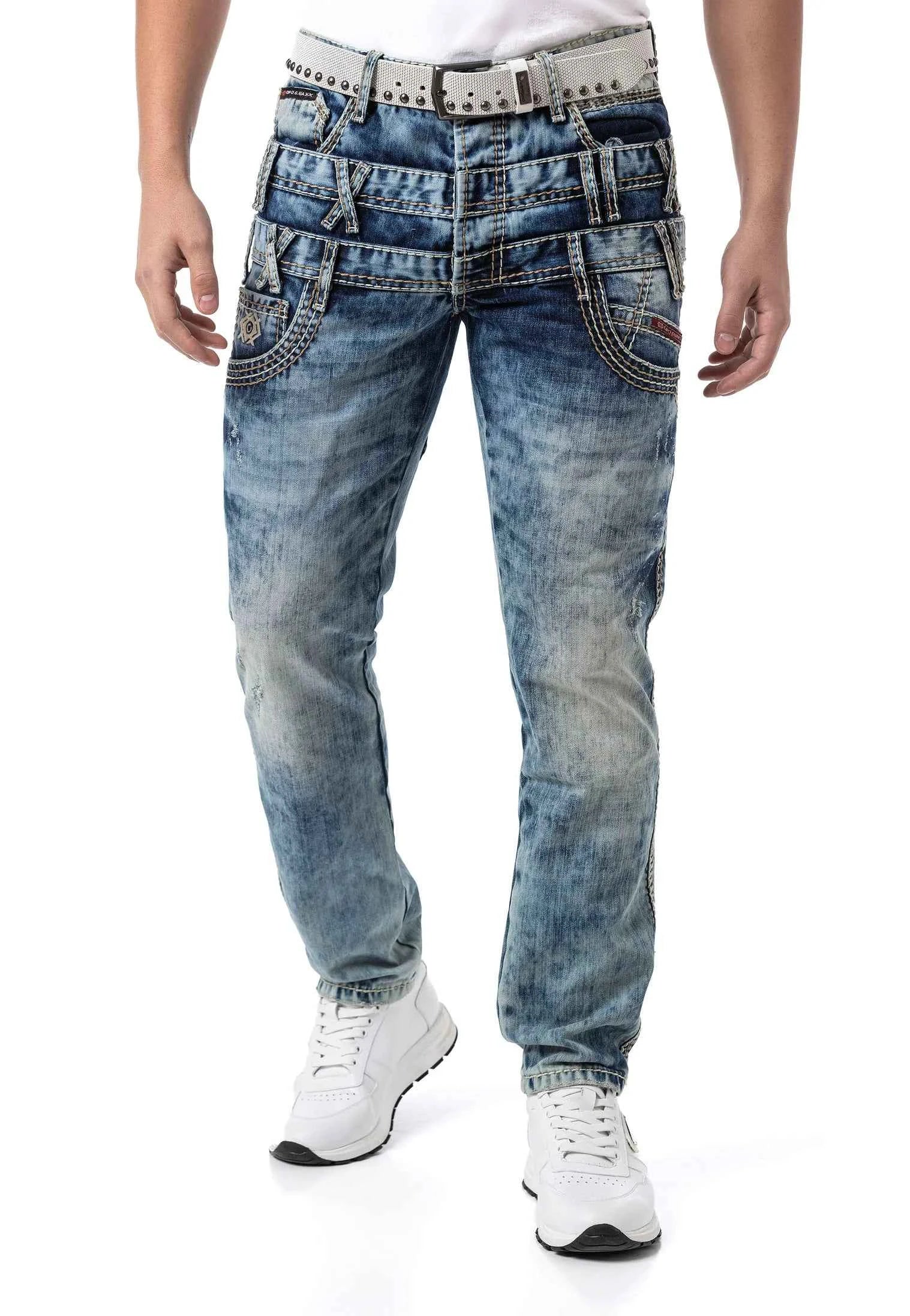 Cipo & Baxx DIA Herren Straight‑Fit Jeans Denim CD910