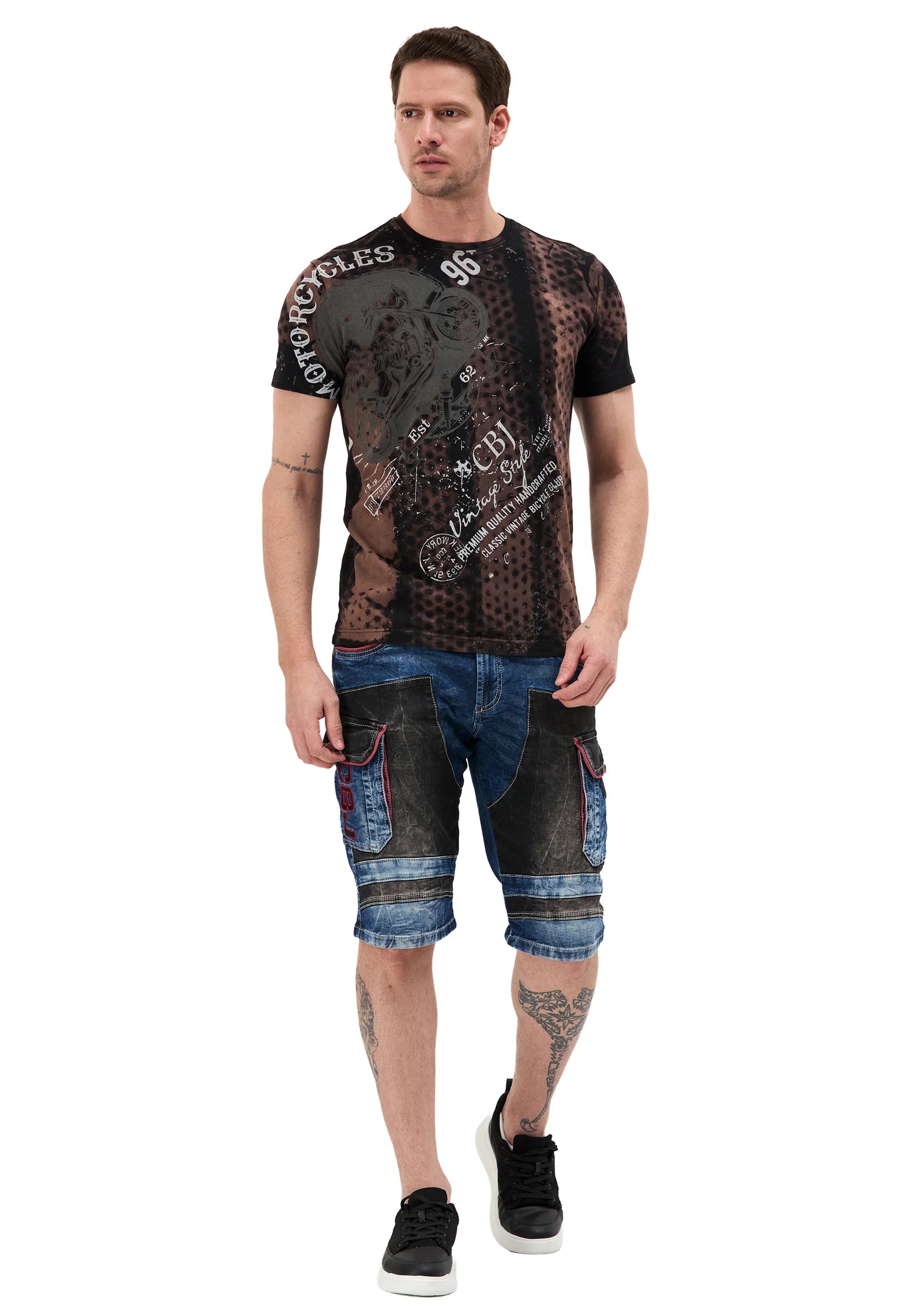 Cipo &amp; Baxx MEDFORD men's short jeans denim CK203