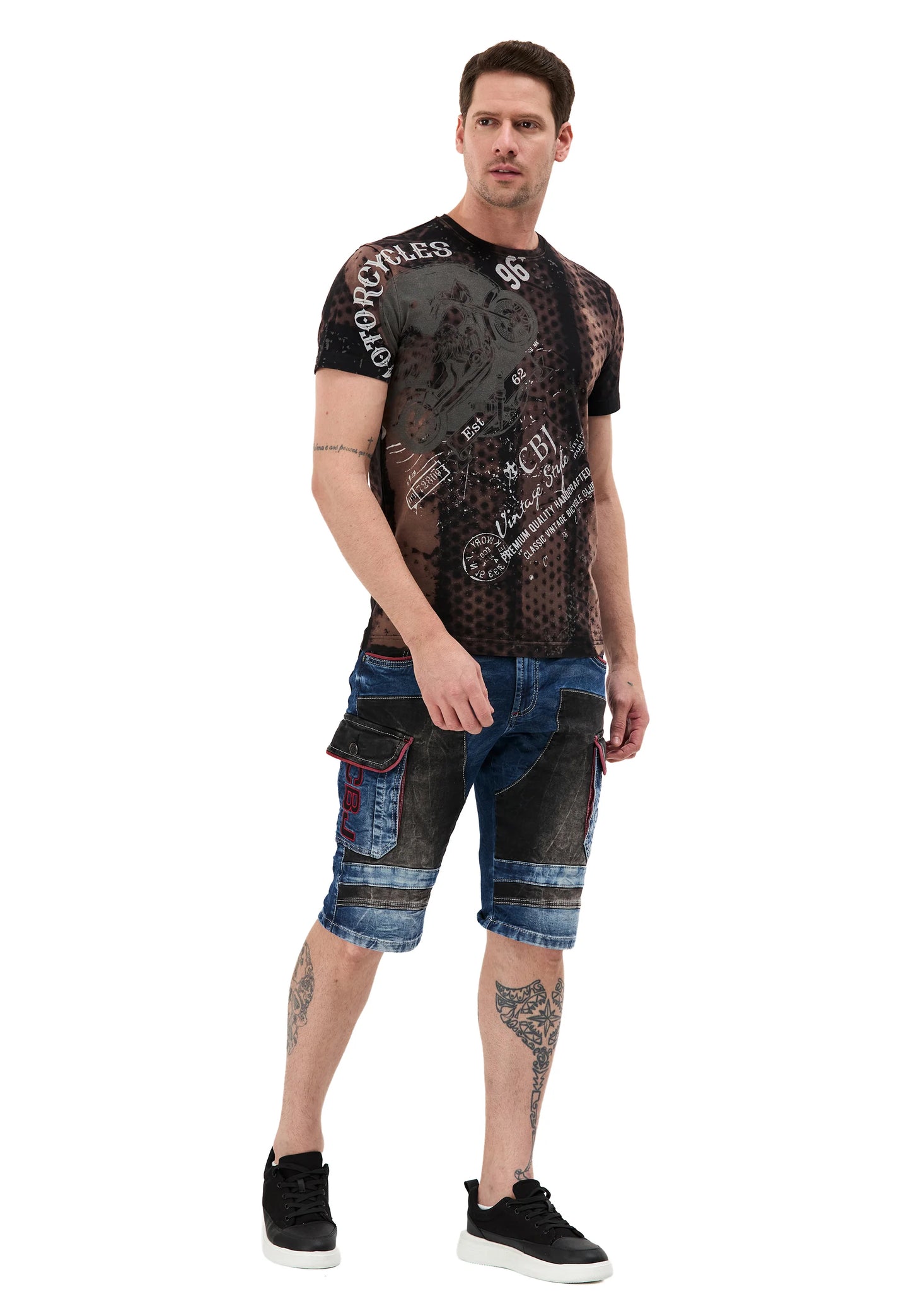 Cipo &amp; Baxx MEDFORD men's short jeans denim CK203