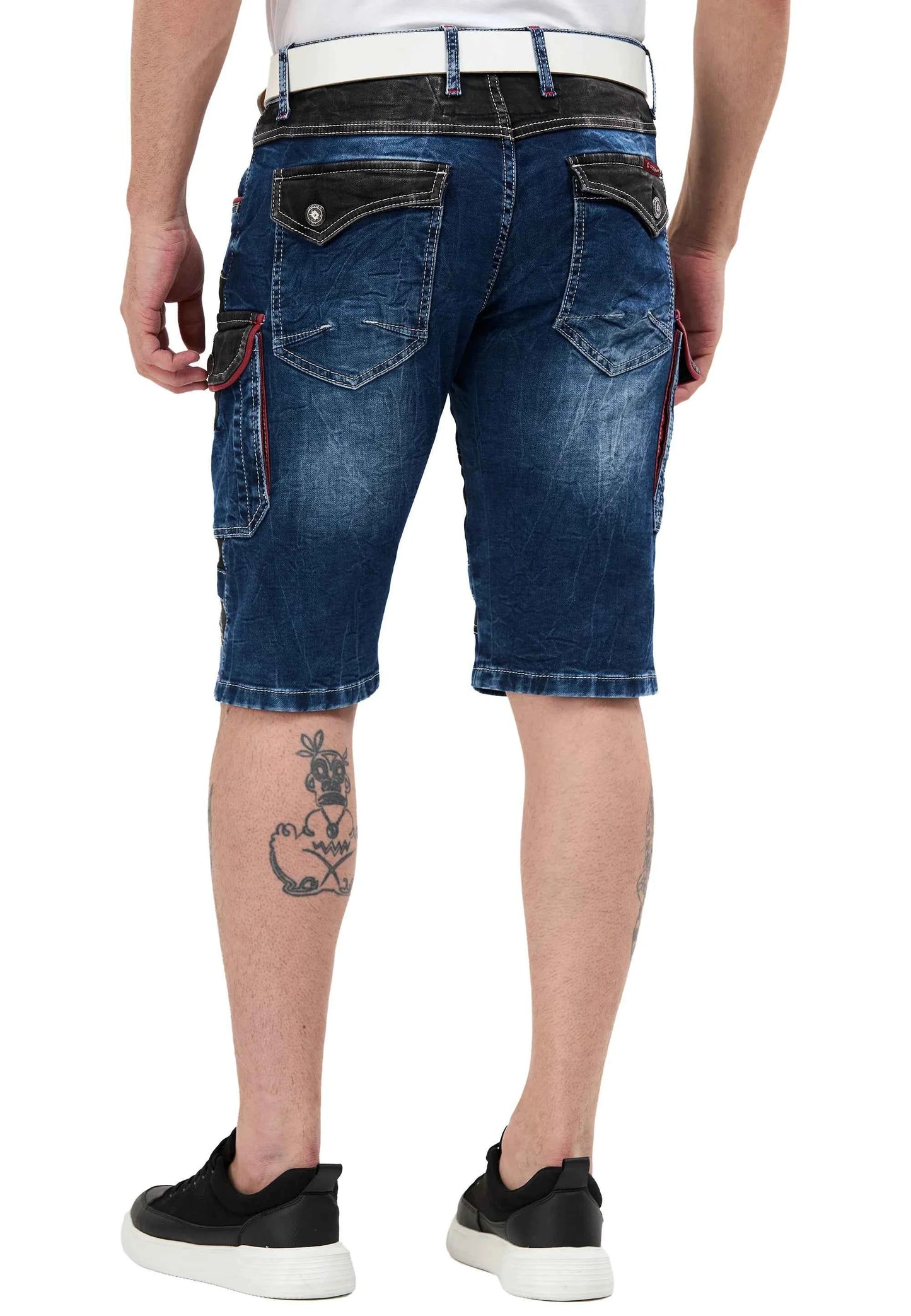 Cipo & Baxx JULL Herren Kurze Jeans Denim Blau CK312