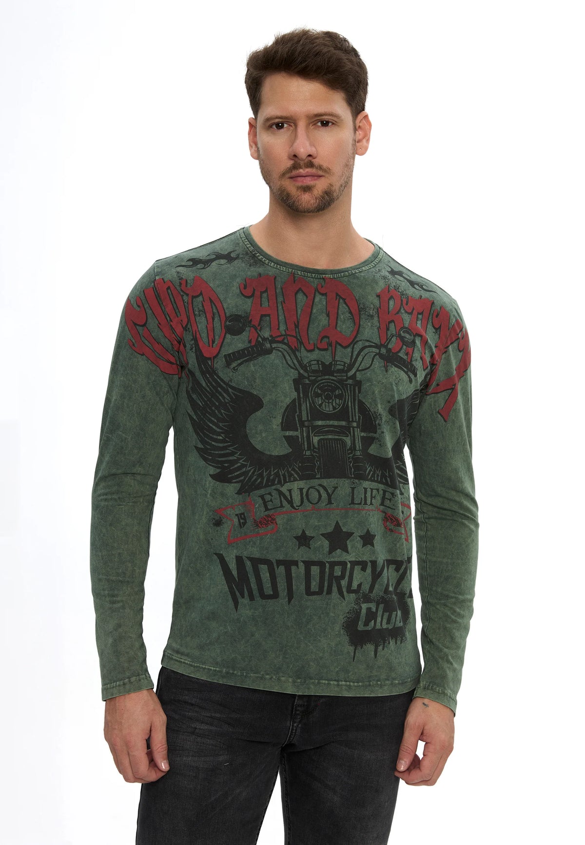 Cipo & Baxx Herren Langarmshirt ERMIS CL617