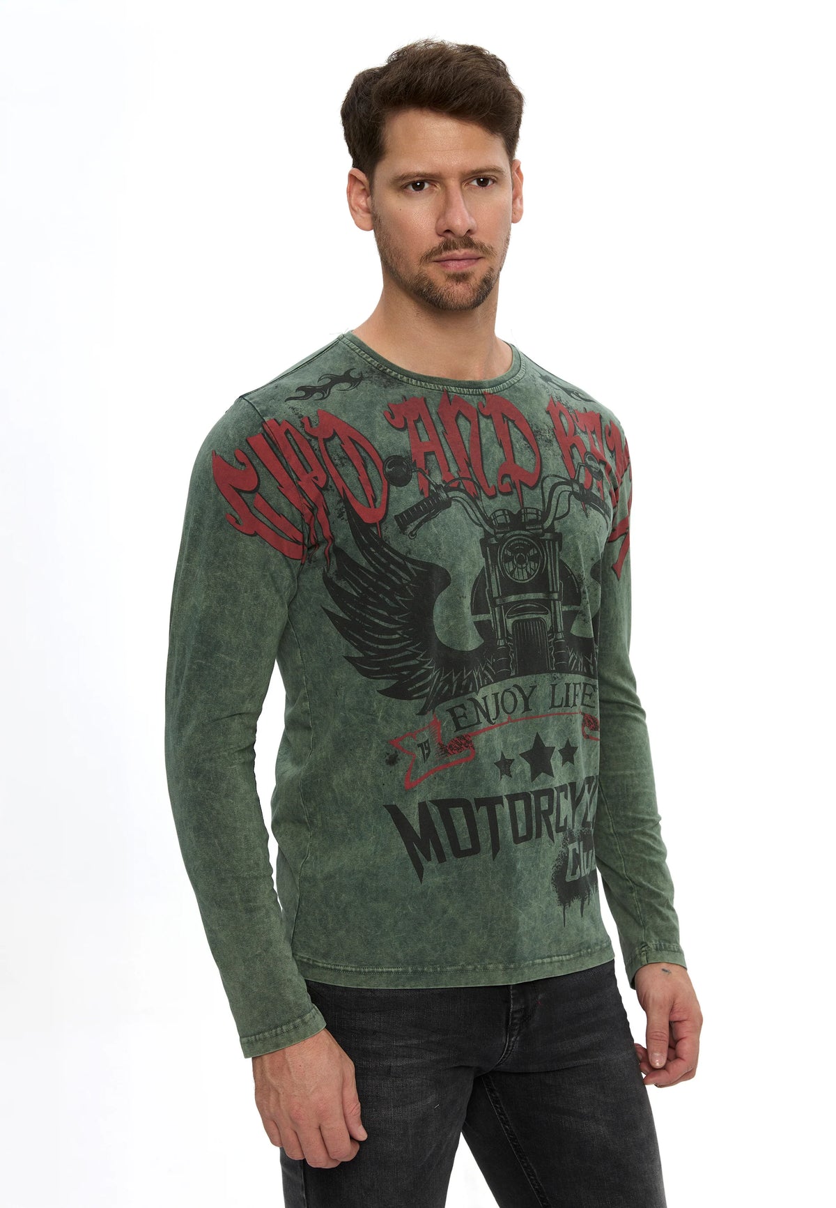 Cipo & Baxx Herren Langarmshirt ERMIS CL617