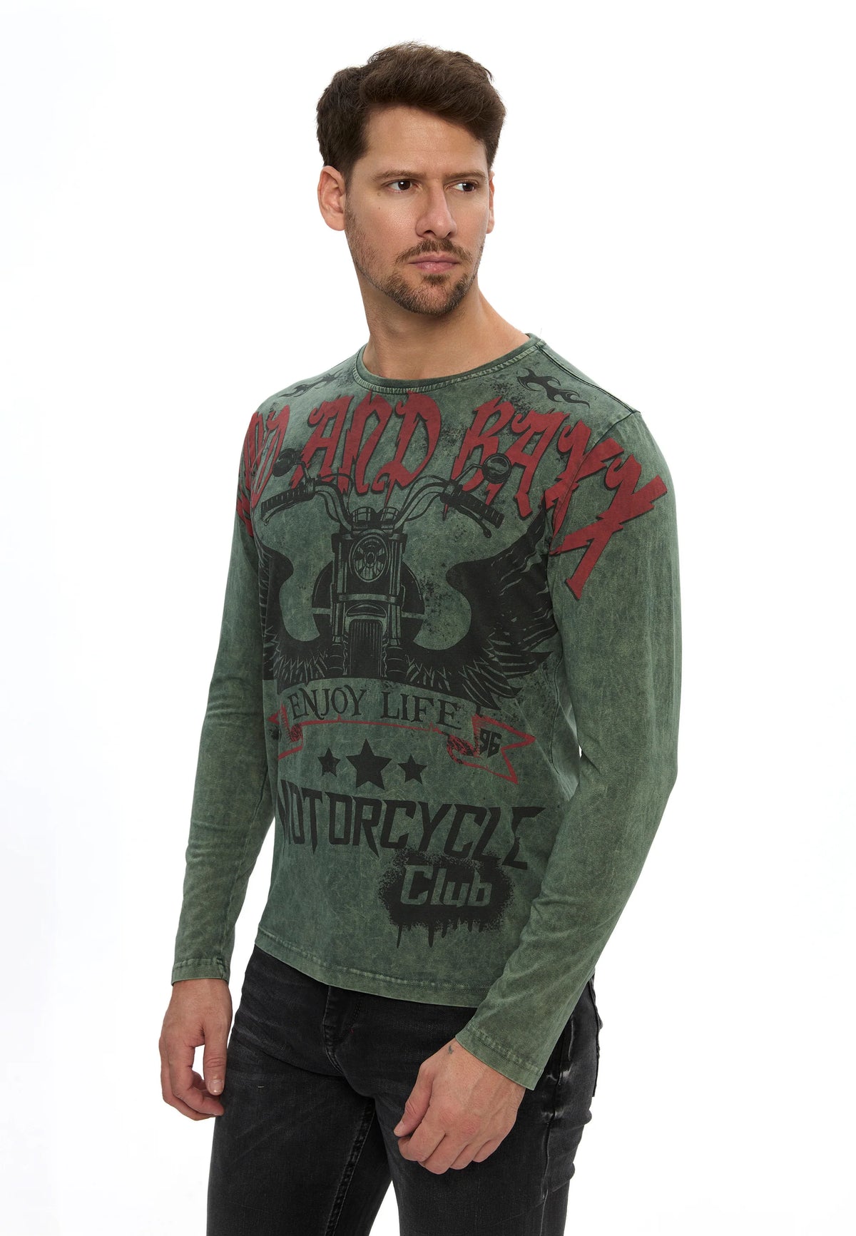 Cipo & Baxx Herren Langarmshirt ERMIS CL617