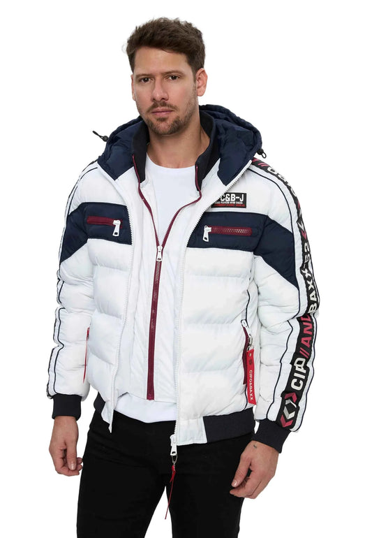 Cipo & Baxx OTTAWA Herren Bomberjacke CM226 white