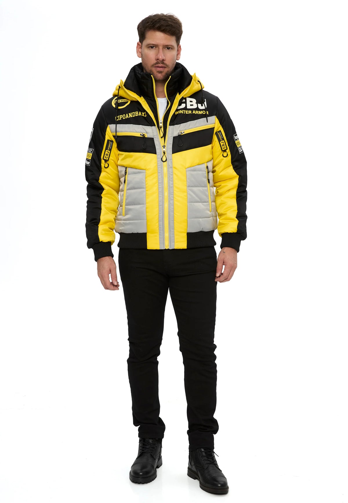 Cipo &amp; Baxx PERM men's bomber jacket hood CM134