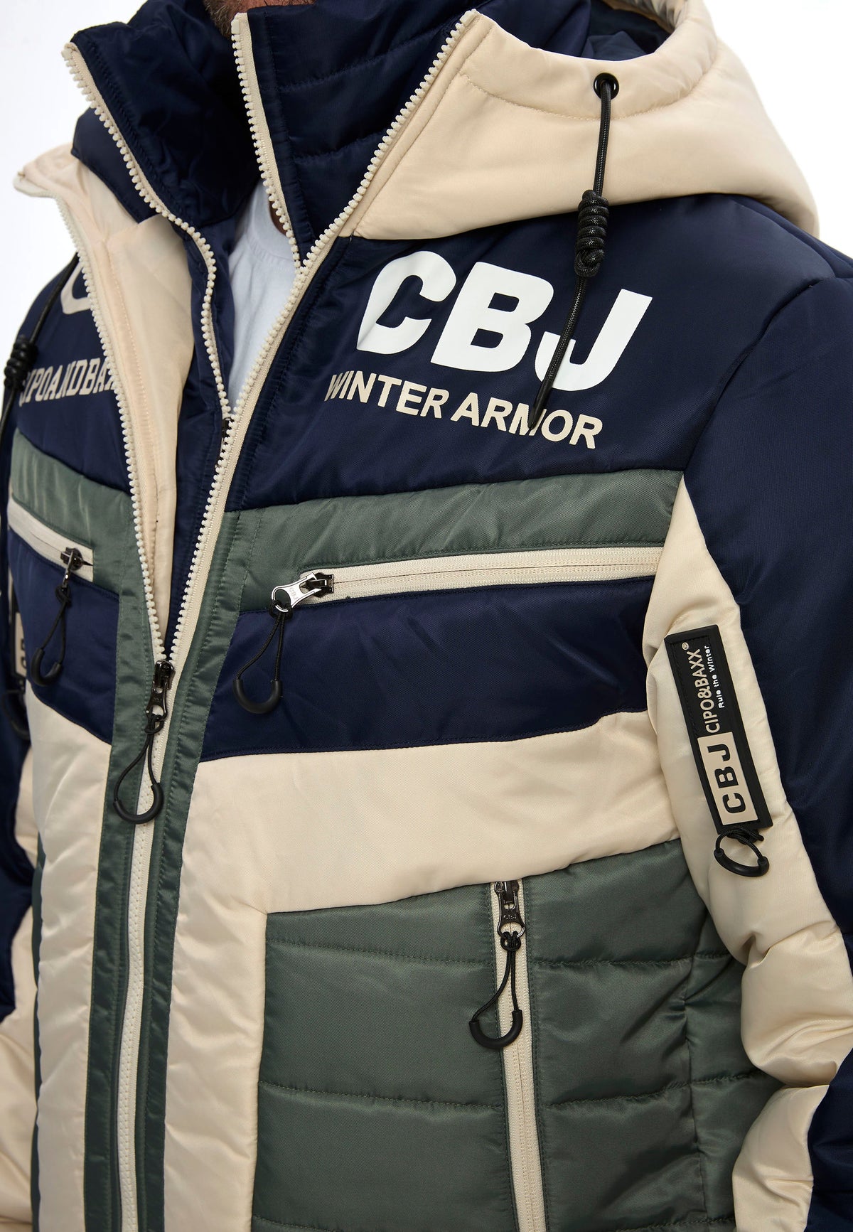 Cipo &amp; Baxx PERM men's bomber jacket hood CM134