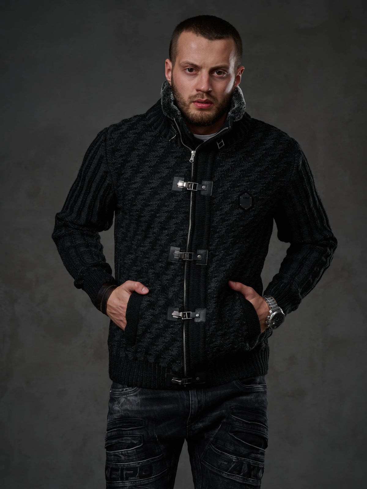 Cipo & Baxx NEPTUN Herren Strickpullover CP213 - Persvision