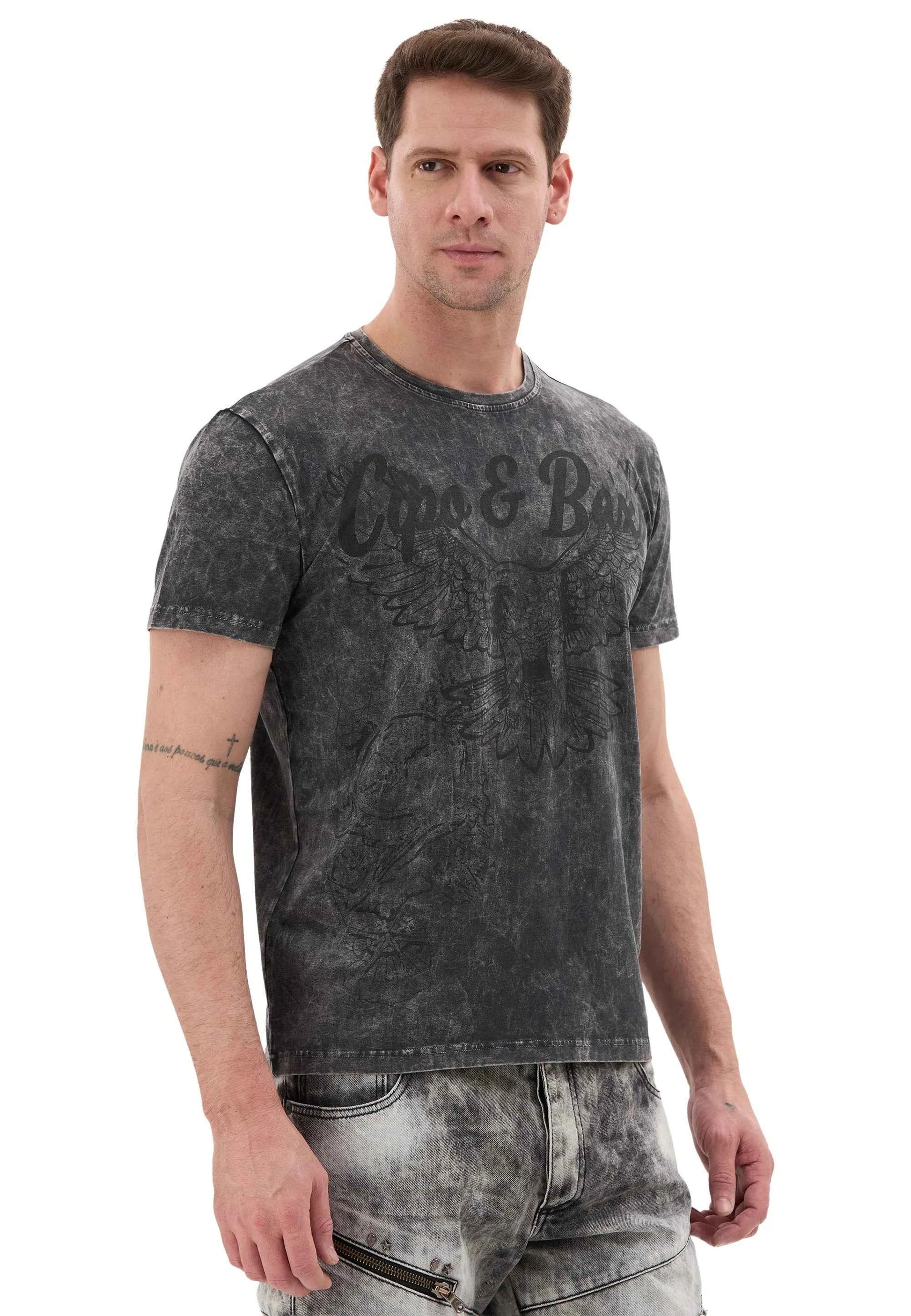 Cipo & Baxx BRAND Herren T-Shirt black CT833