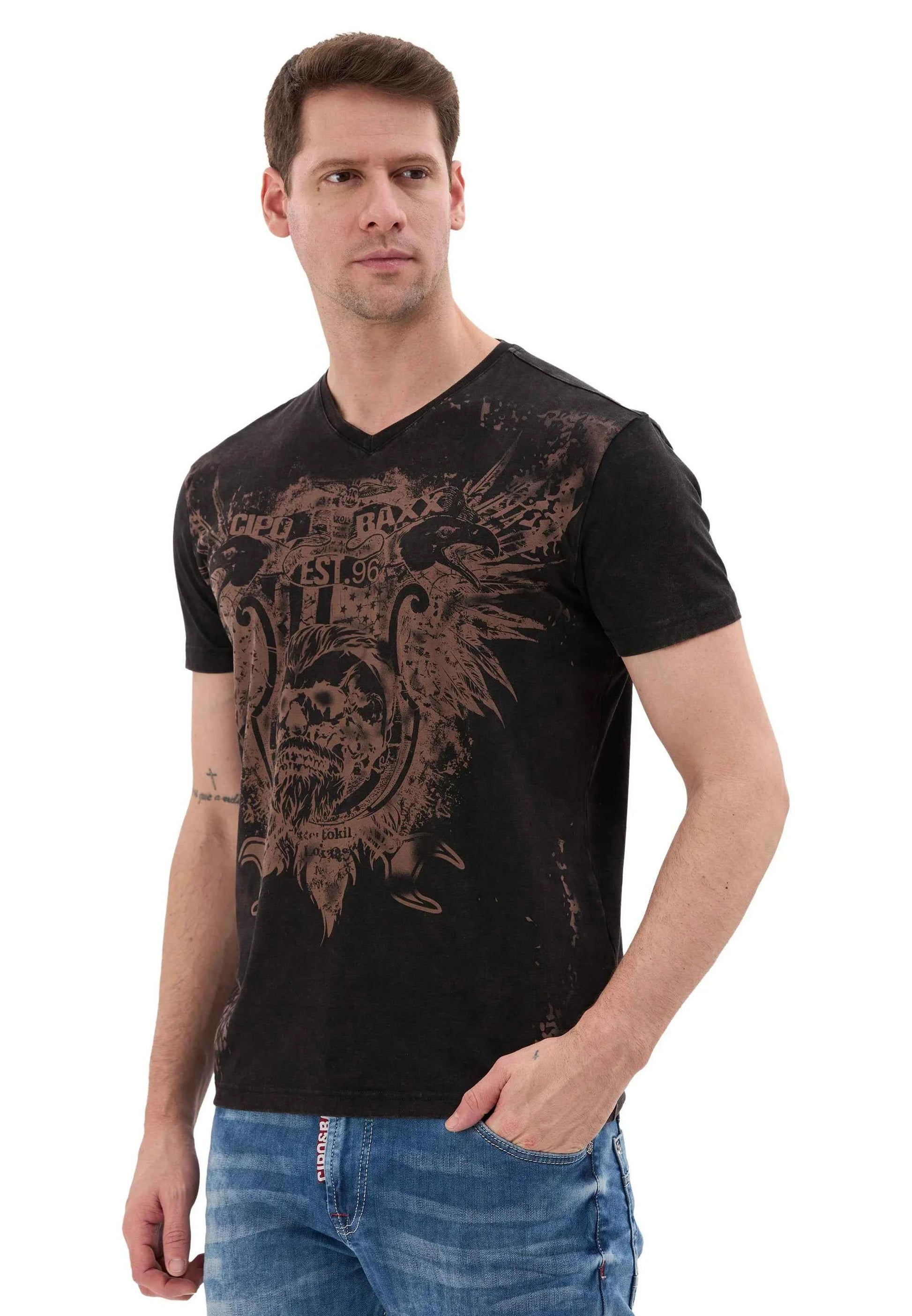 Cipo & Baxx RANC Herren T-Shirt black CT856