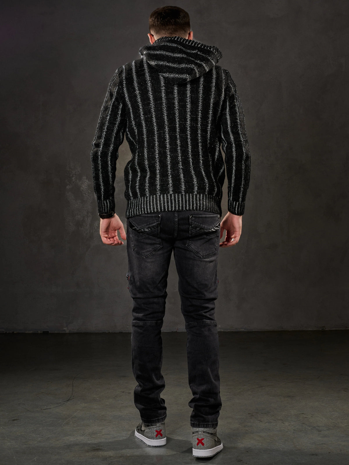 Cipo & Baxx SIRUS Herren Strickpullover Black CP214 - Persvision