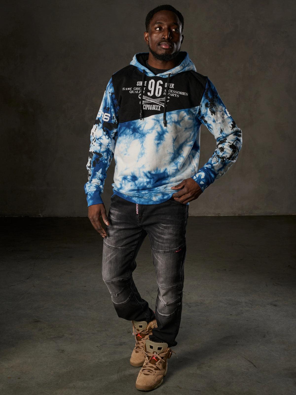 Cipo & Baxx SENA Herren Kapuzen Sweatshirt CL593 blau