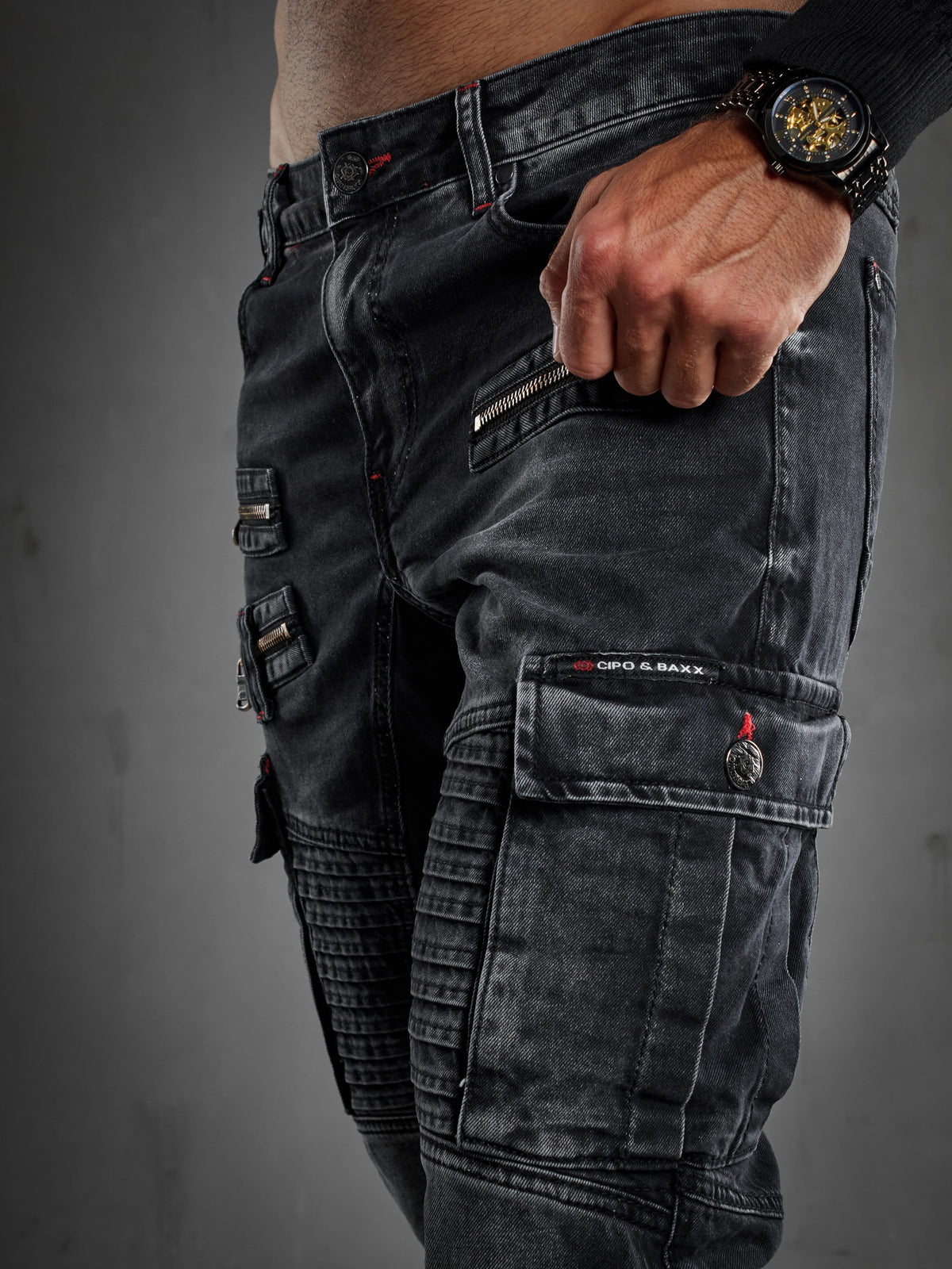 Cipo & Baxx Men's Cargo Jeans CARLO CD798