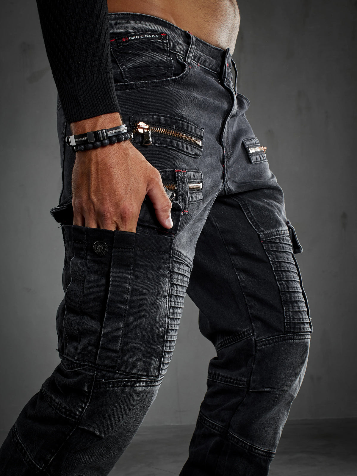 Cipo & Baxx Men's Cargo Jeans CARLO CD798