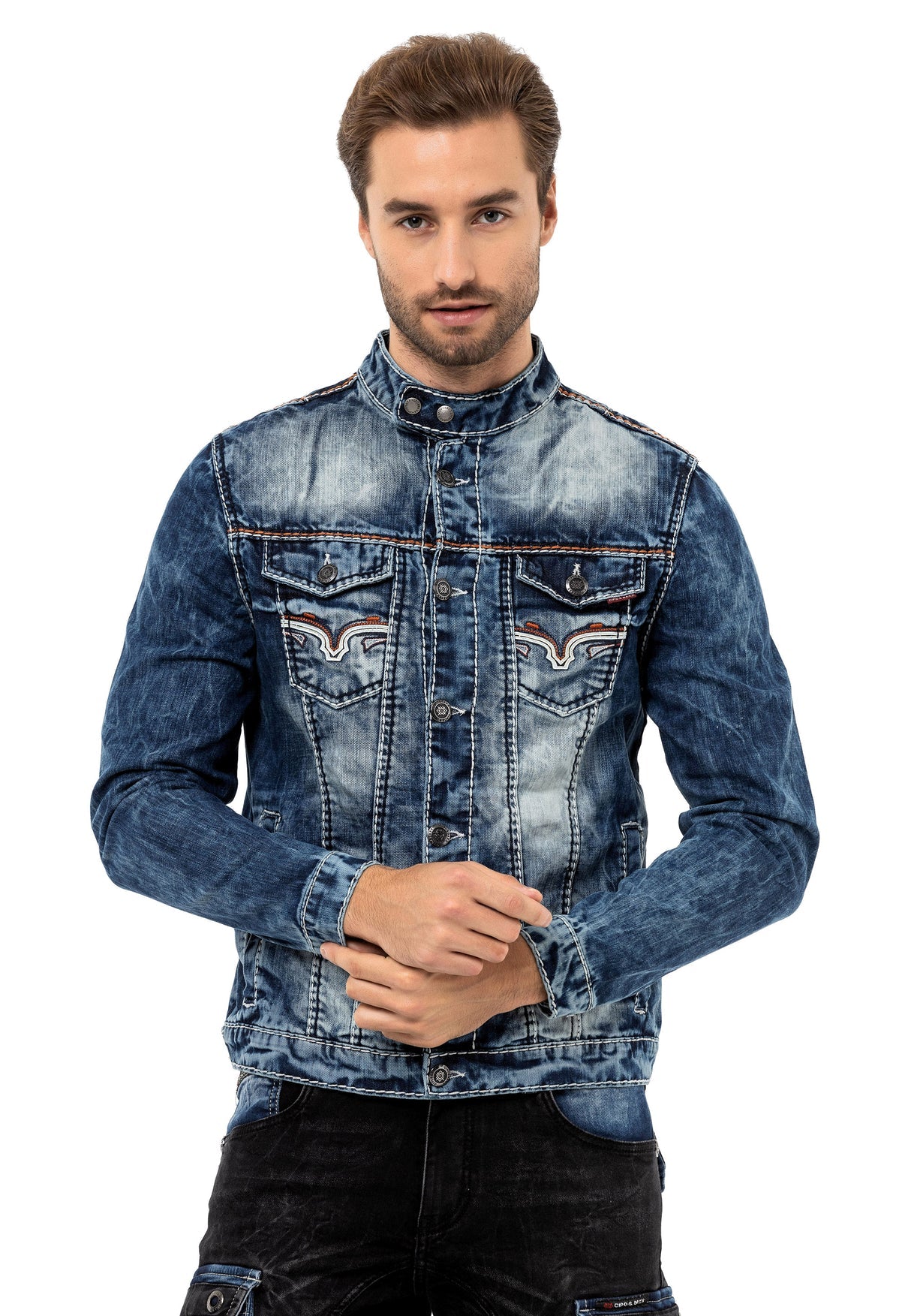 Cipo & Baxx OVERLAND Herren Jeans Jacke Denim CJ279