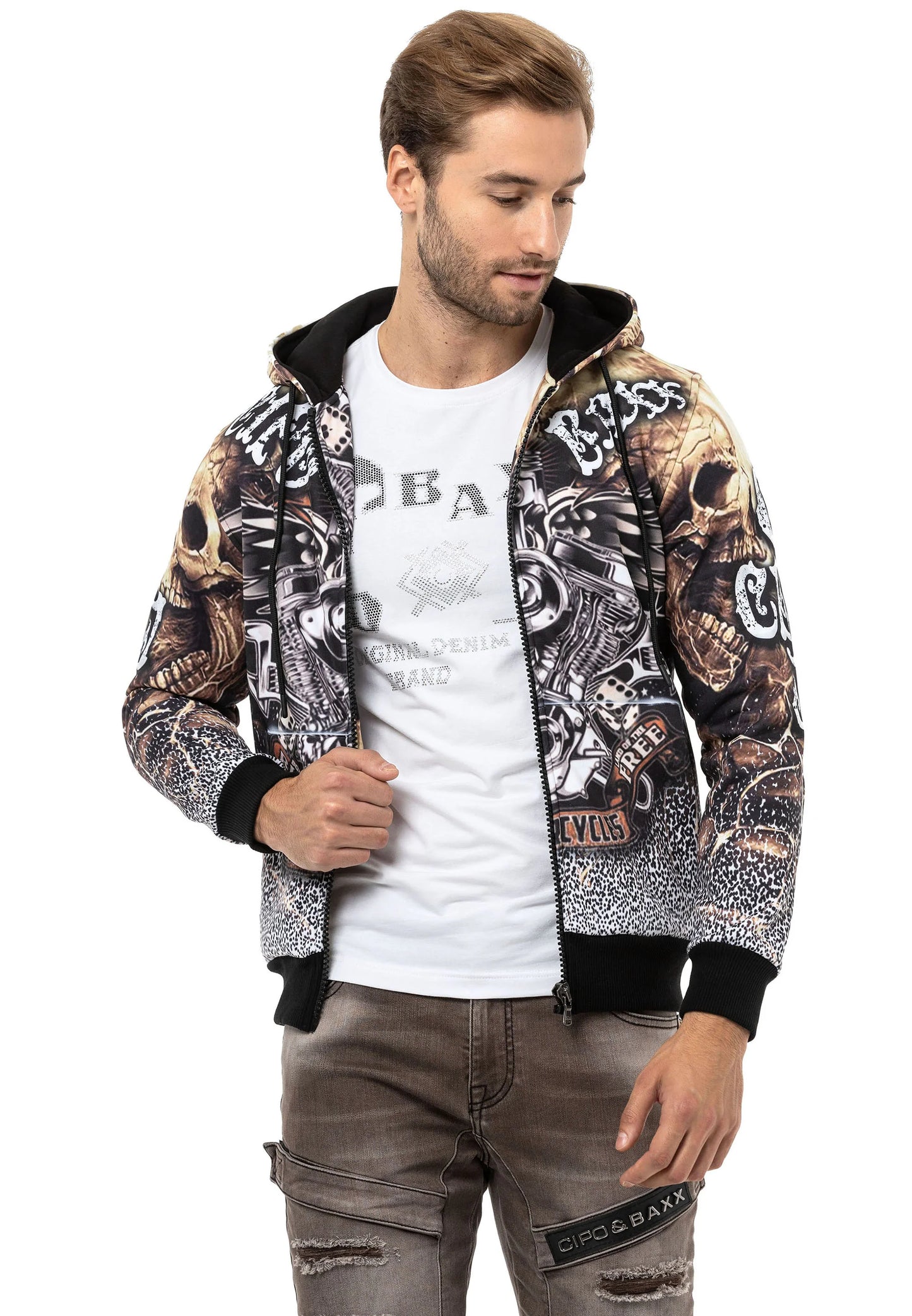 Cipo & Baxx ROADRUNNER Herren Kapuzen Sweatjacke CL550