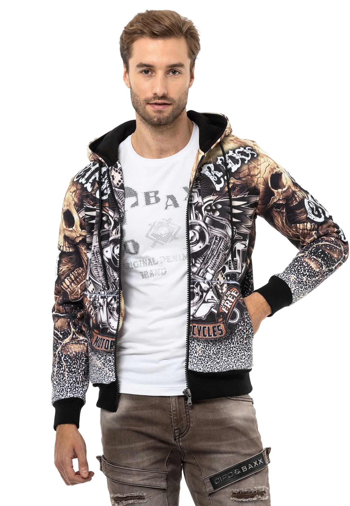 Cipo & Baxx ROADRUNNER Herren Kapuzen Sweatjacke CL550