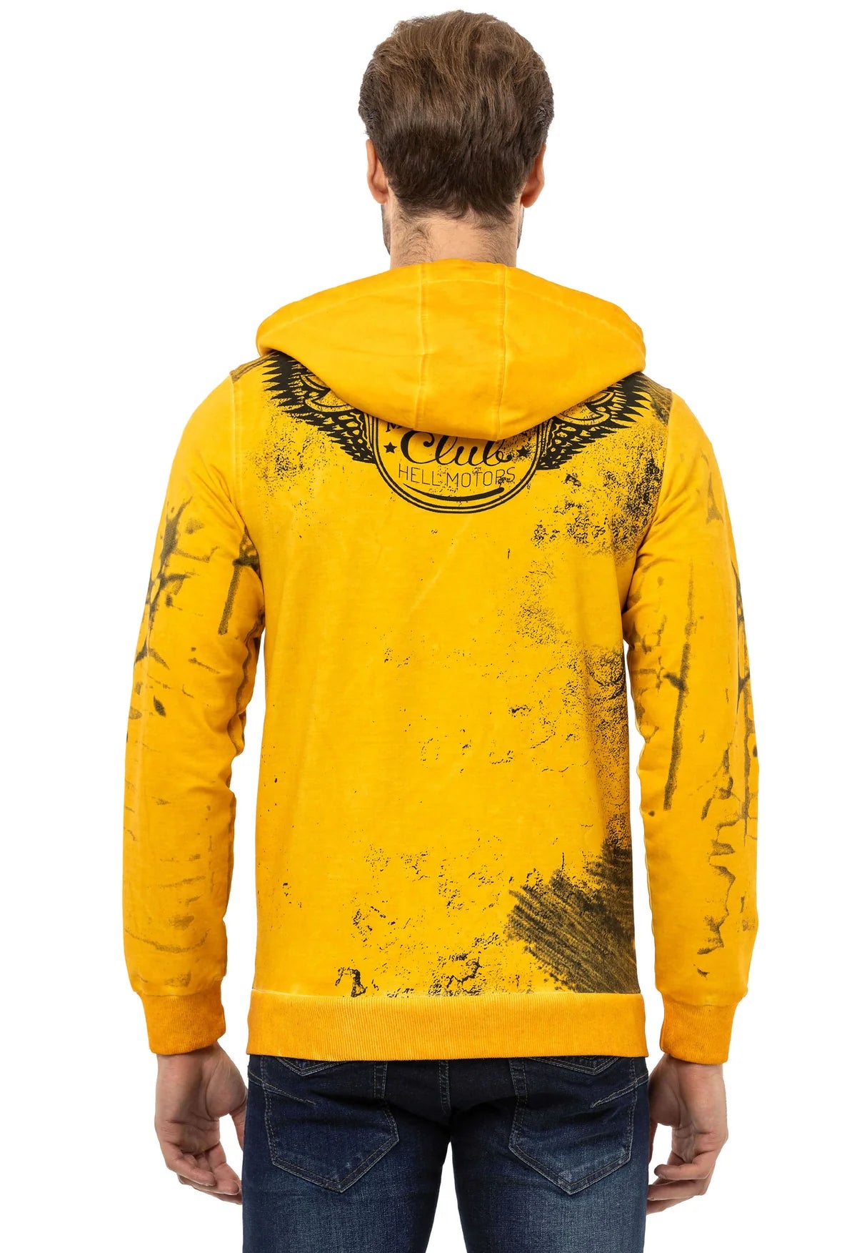 Cipo & Baxx VERDAN Herren Kapuzen Sweatshirt CL561 yellow