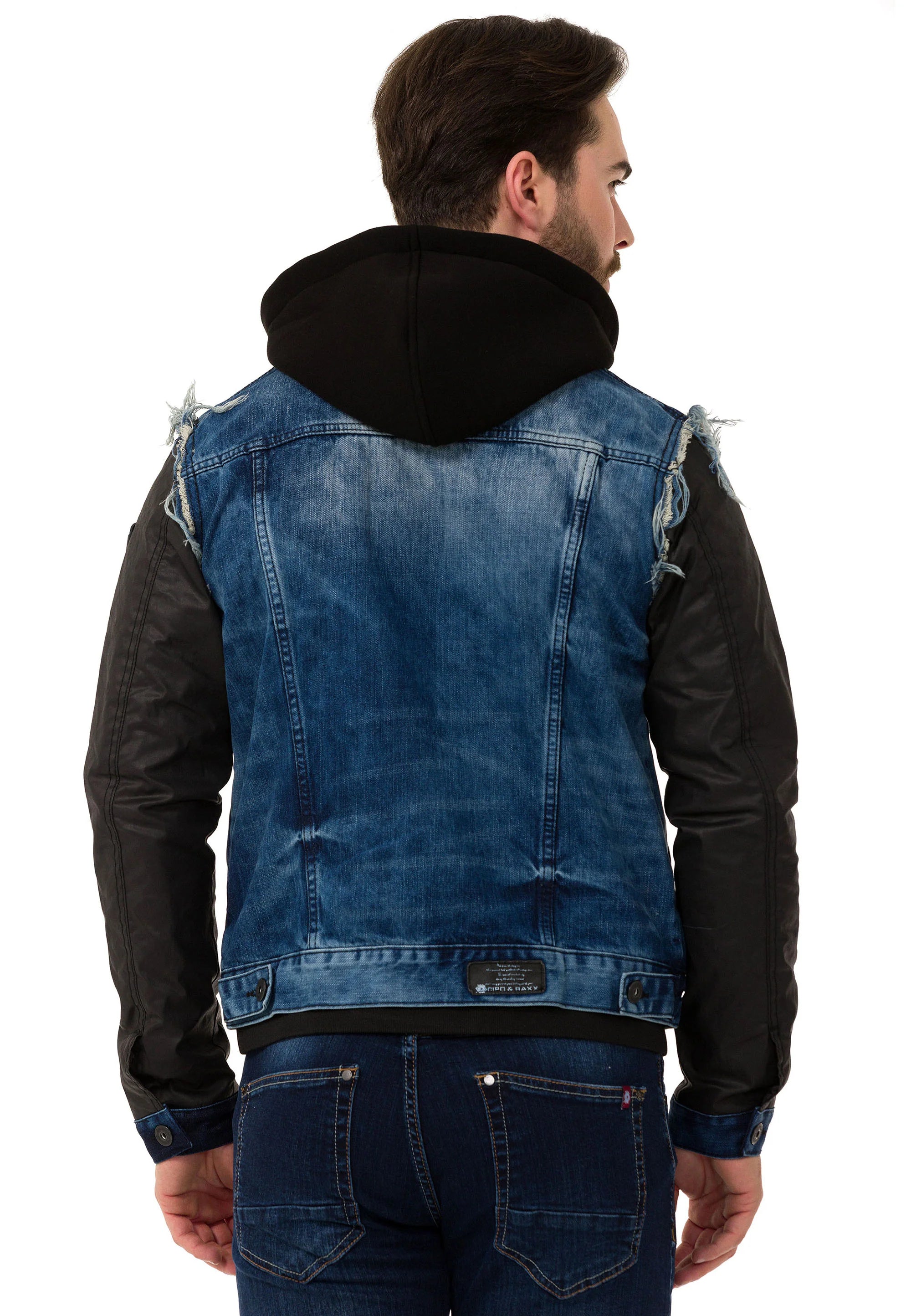 Cipo &amp; Baxx AUSTIN Men's Jeans Jacket Denim C-1290