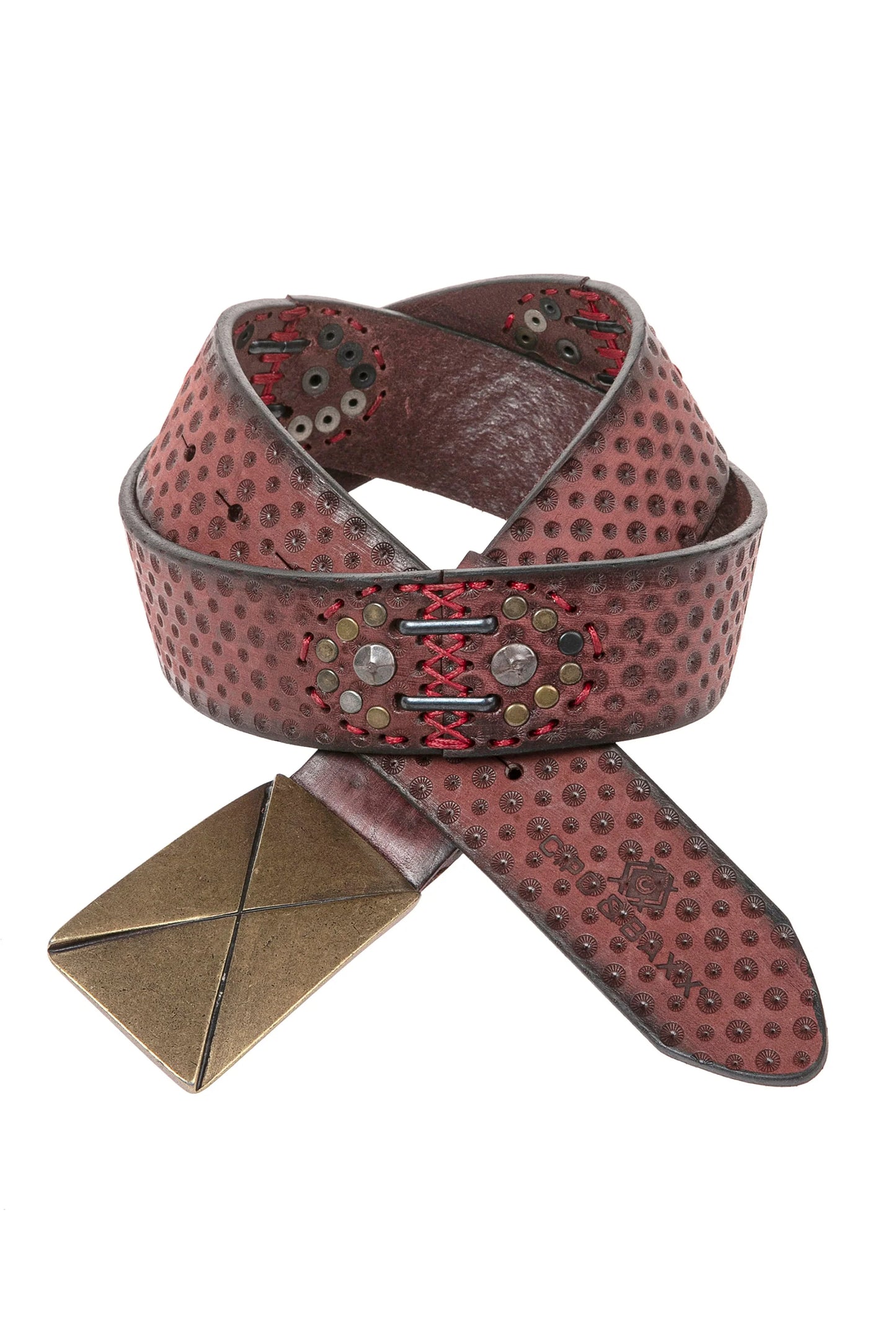 Cipo &amp; Baxx Men's Leather Belt CG162 Brown 