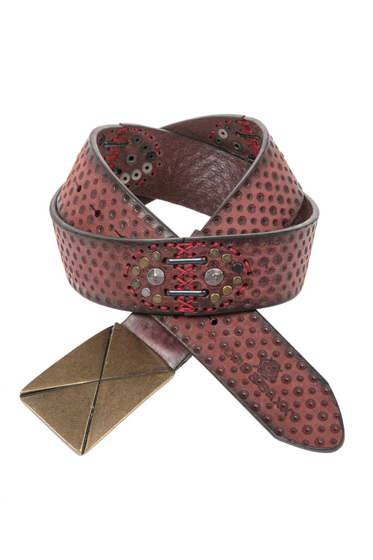 Cipo &amp; Baxx Men's Leather Belt CG162 Brown 