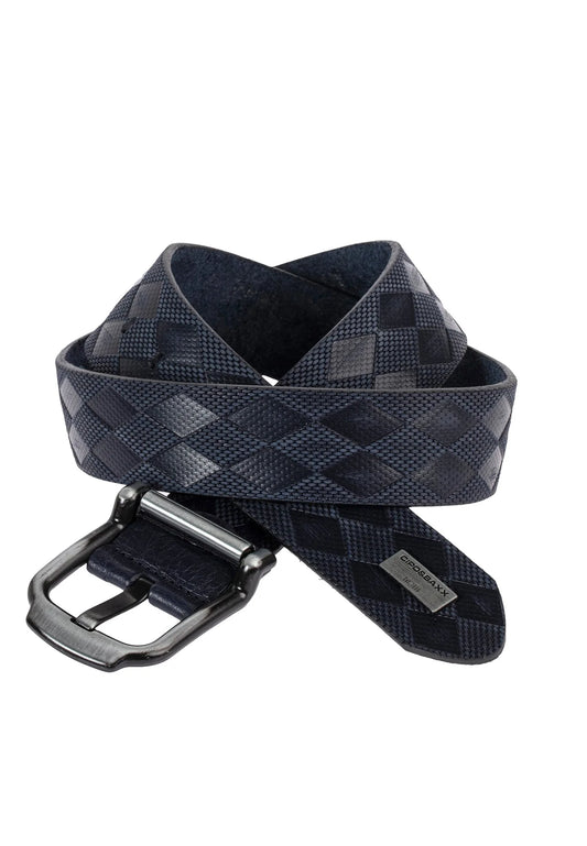 Cipo &amp; Baxx Men's Leather Belt CG184 Black 