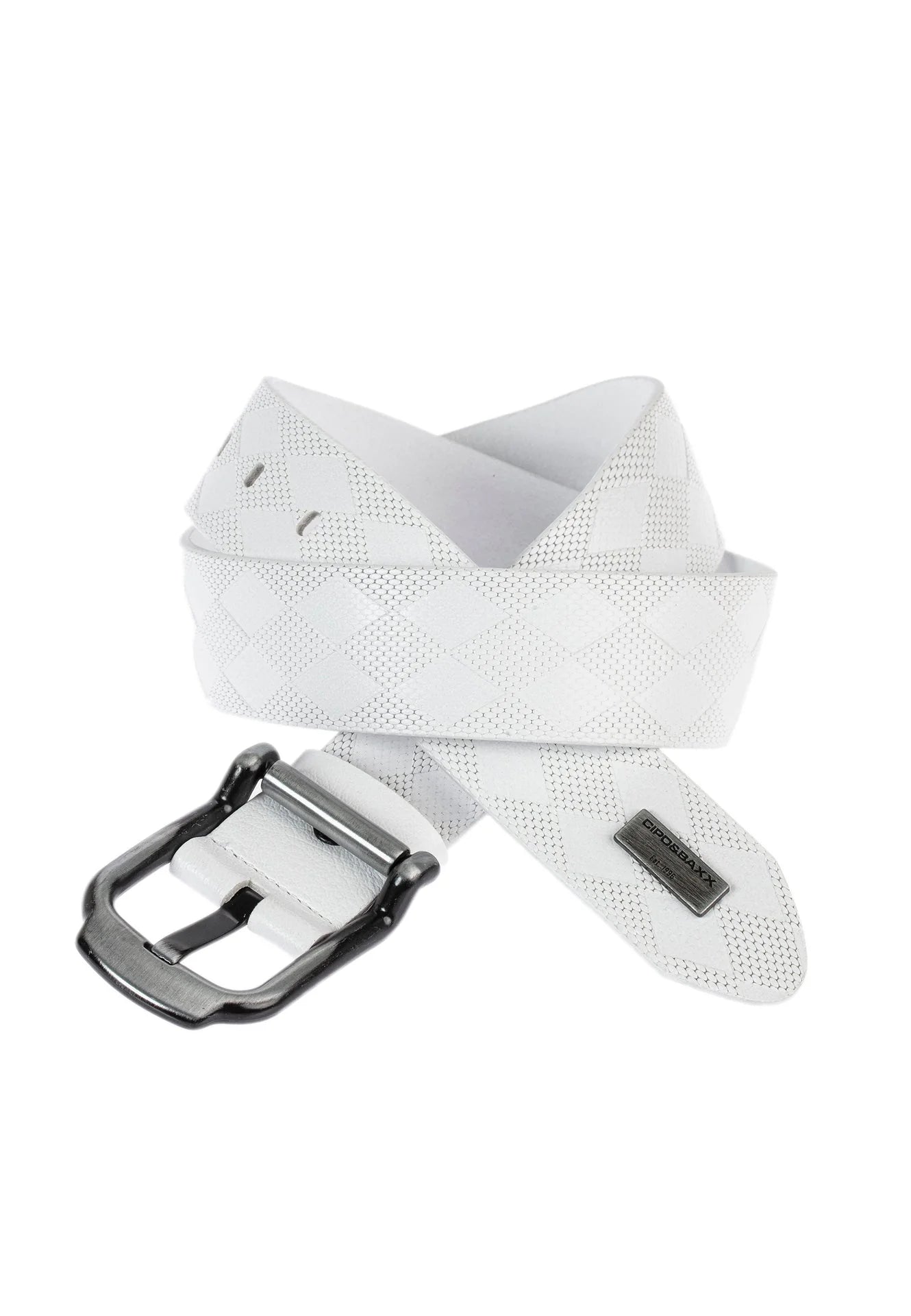 Cipo &amp; Baxx Men's Leather Belt CG184 Black 