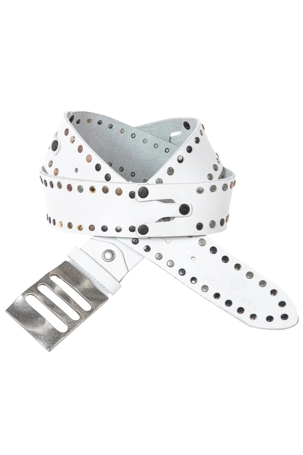 Cipo & Baxx Herren Leder Gürtel CG156 Weiss