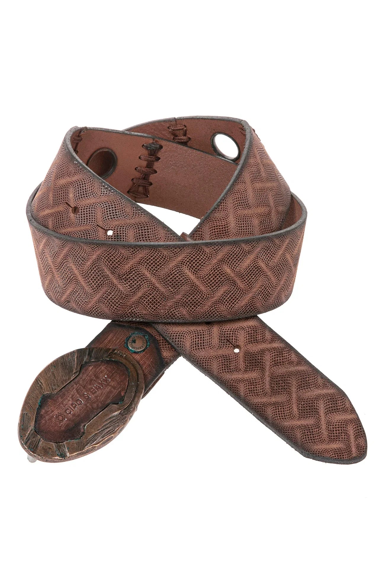 Cipo &amp; Baxx Men's Leather Belt CG162 Brown 