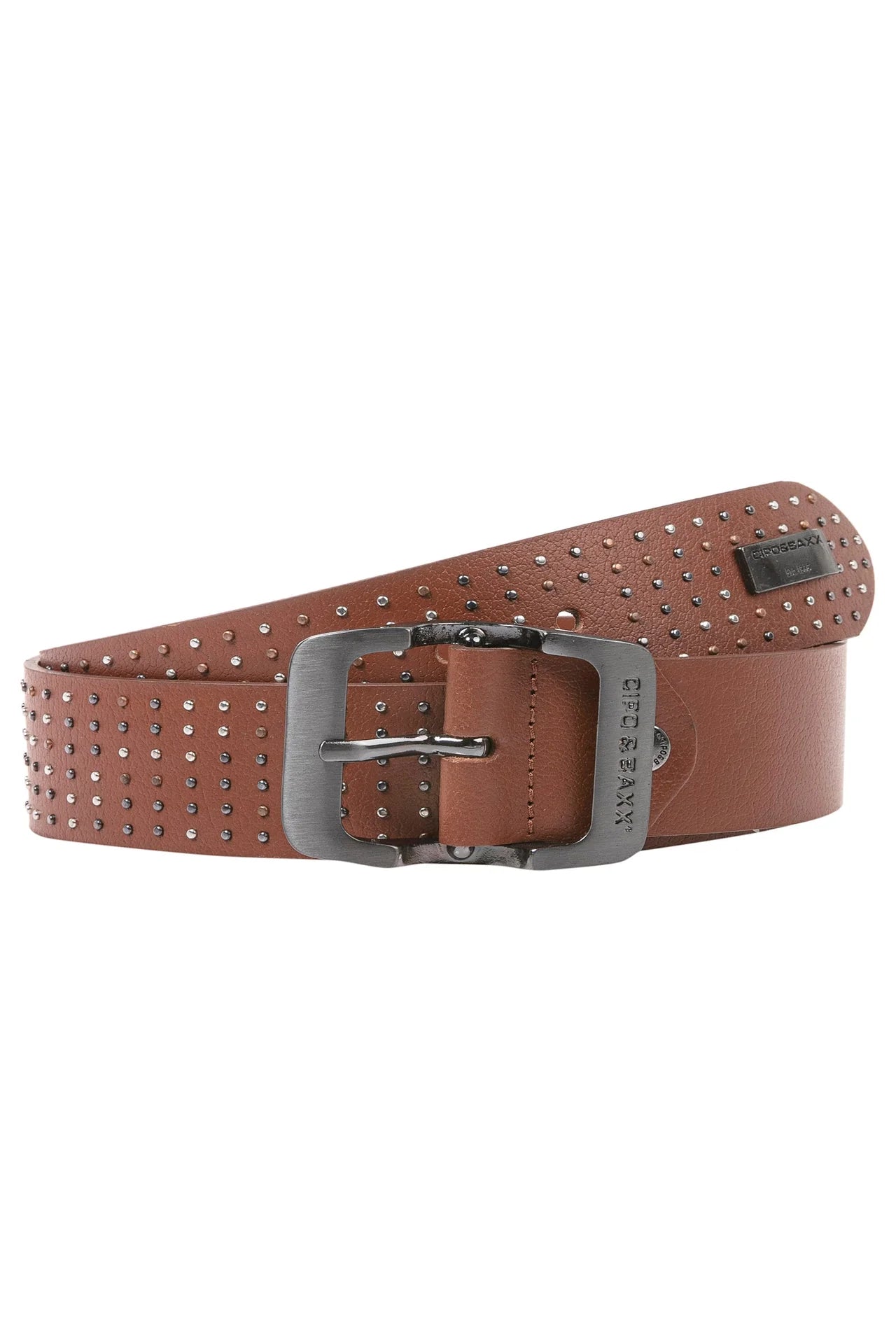 Cipo &amp; Baxx Men's Leather Belt CG174 Black 
