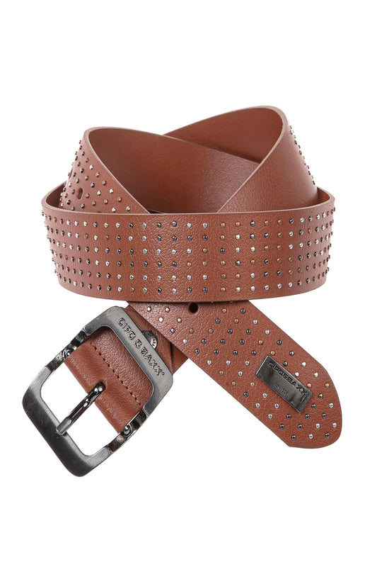 Cipo &amp; Baxx Men's Leather Belt CG174 Black 