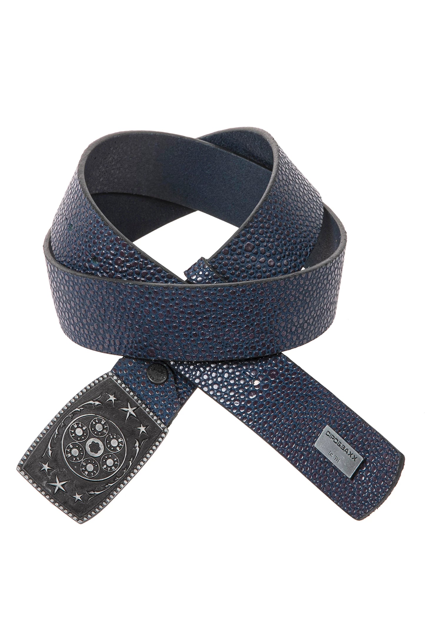 Cipo &amp; Baxx Men's Leather Belt CG100 White 