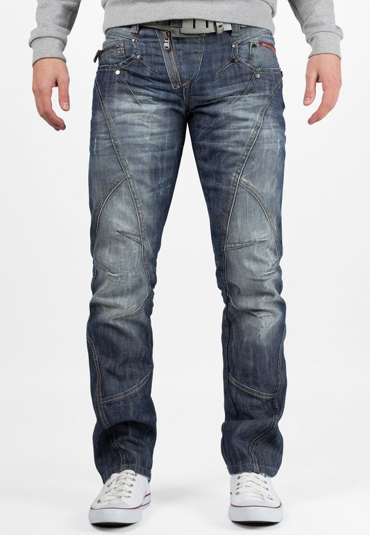 Cipo & Baxx Herren Jeans SILVER ZIPP C-0751