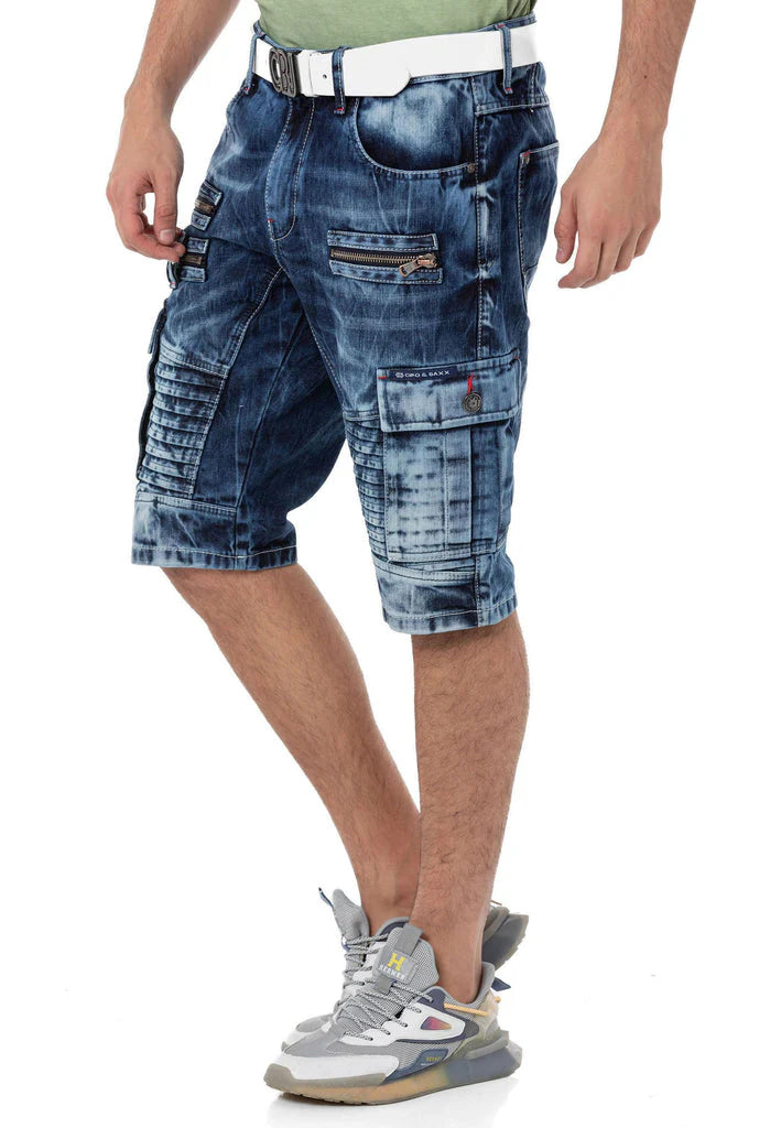 Cipo &amp; Baxx FARGO Men's Short Jeans Denim CK229