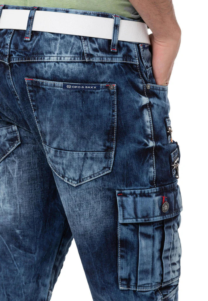 Cipo & Baxx MILOS Herren Kurze Jeans Denim CK295